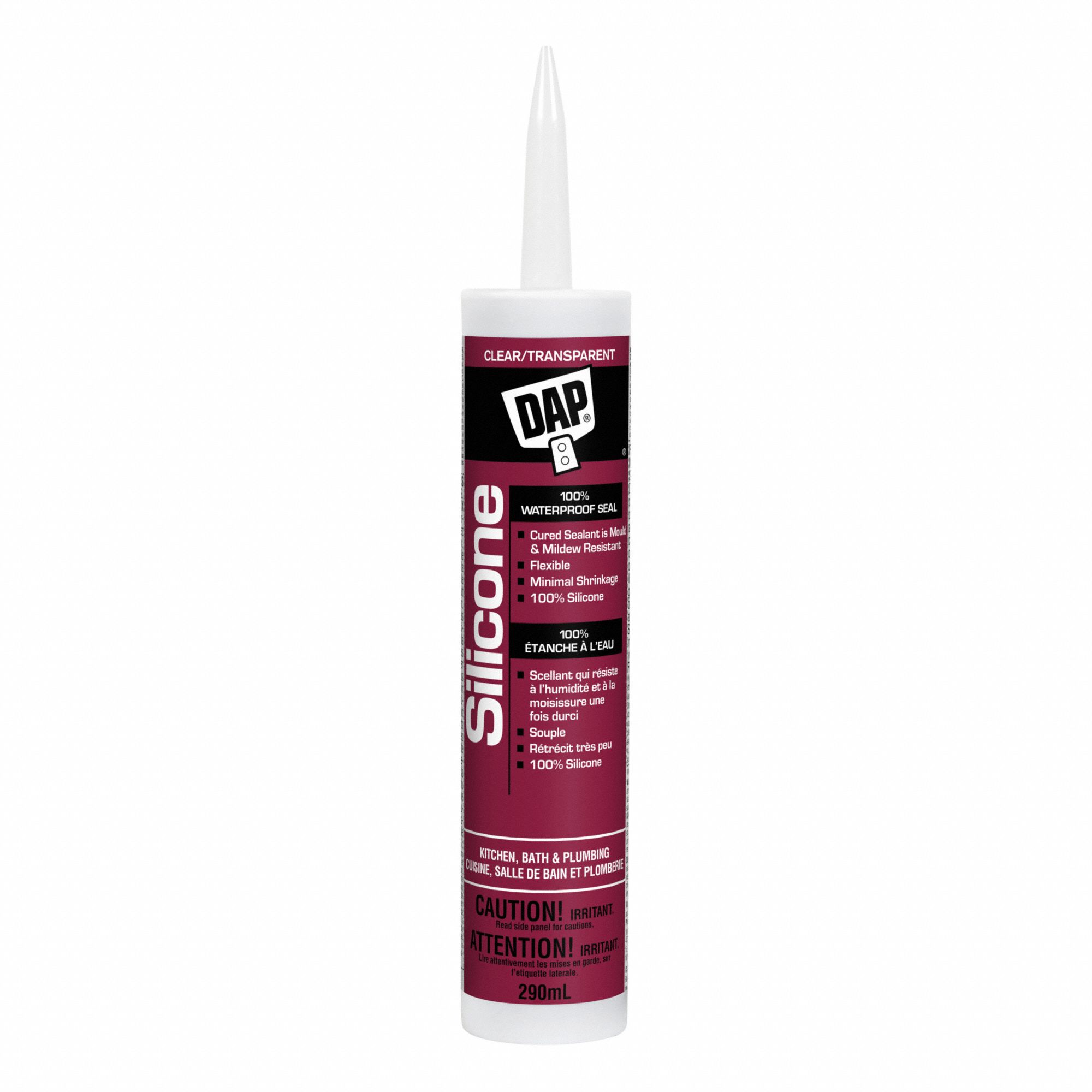 100% SILICONE SEALANT FOR KITCHEN, ENVIRONMENTALLY FRIENDLY, WHITE, 290 ML