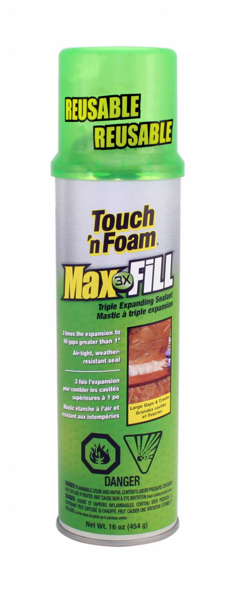 MAX FILL SEALANT, OFF-WHITE, 16 OZ CAN, 4 HR CURE, 30 MIN WORK TIME, WEATHER RESISTANT