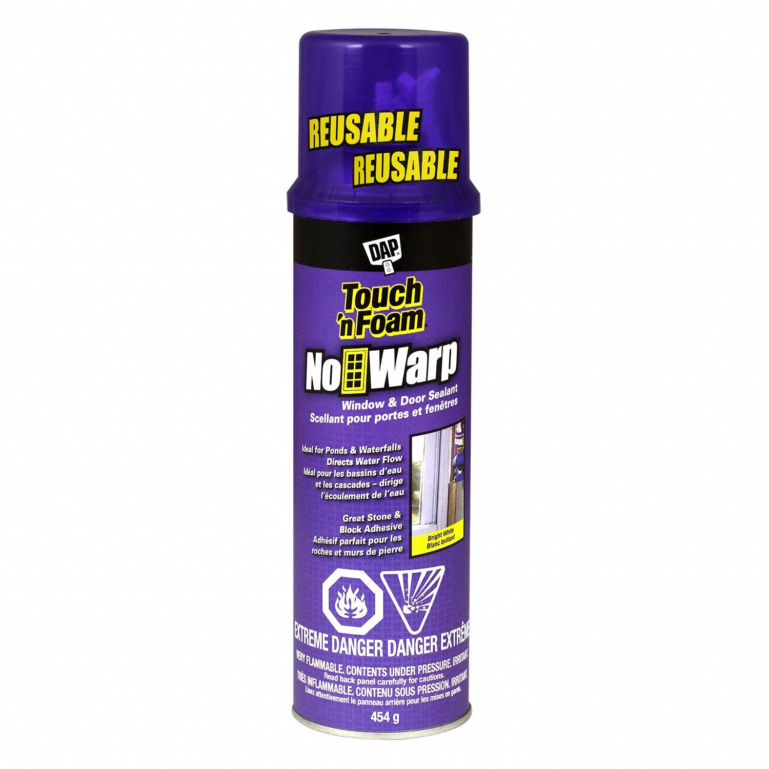 NO WARP SEALANT, WHITE, 16 OZ CAN, 4 HR CURE, 30 MIN WORKING TIME, FIRE RESISTANT