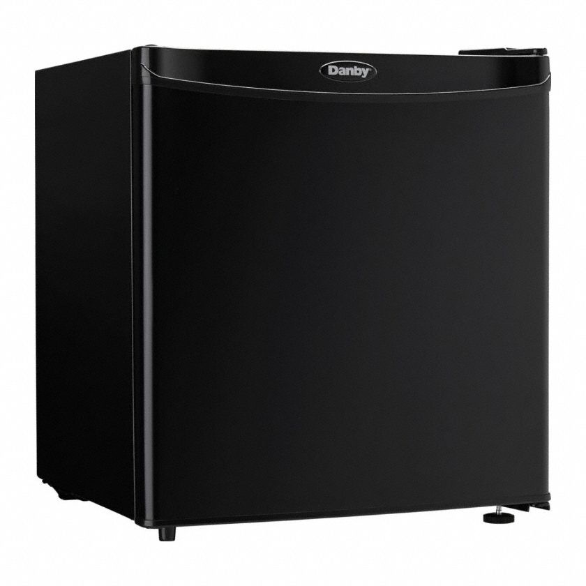 Mini Fridge: Black, 1.6 cu ft Total Capacity, 2 Shelves, Energy Star Certified