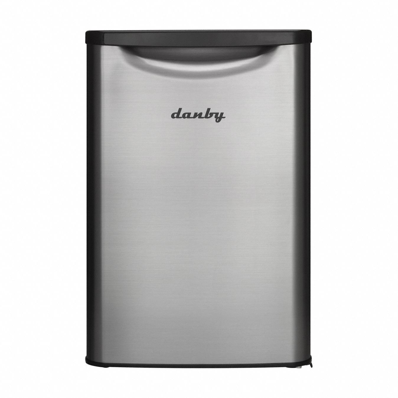 Refrigerator: Stainless Steel, 2.6 cu ft Total Capacity, 4 Shelves, Energy Star Certified