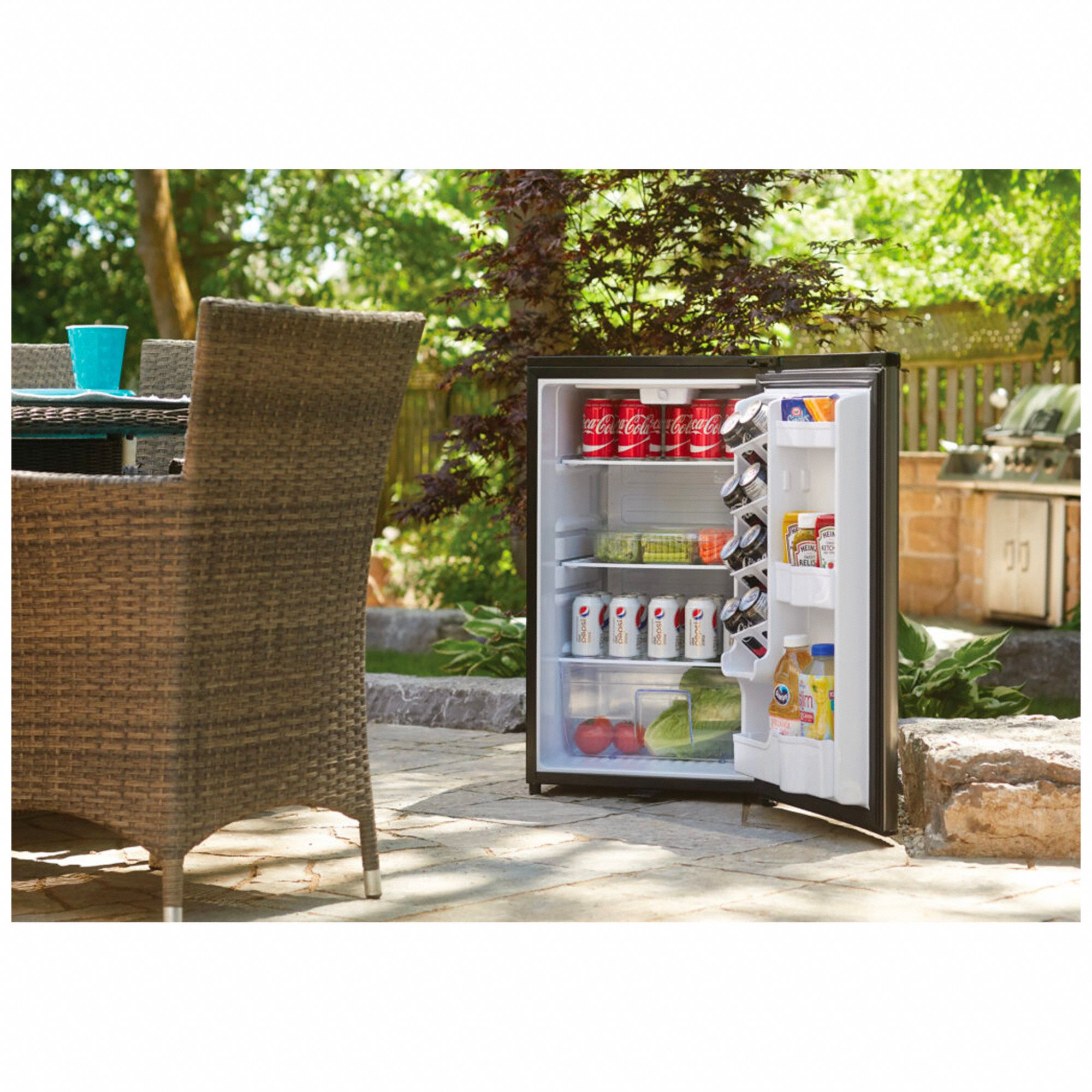 DANBY Mini Outdoor Compact Refrigerator Stainless Steel, 4.4 cu ft