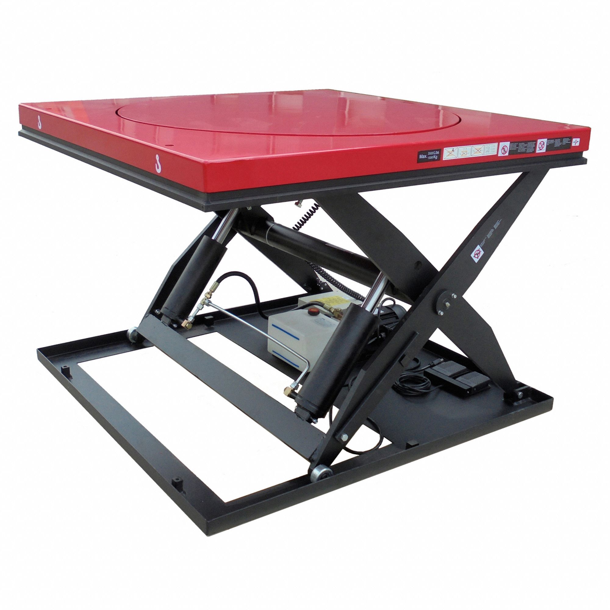 DAYTON, Electric, 3,500 lb Load Capacity, Scissor Lift Table 60NH64