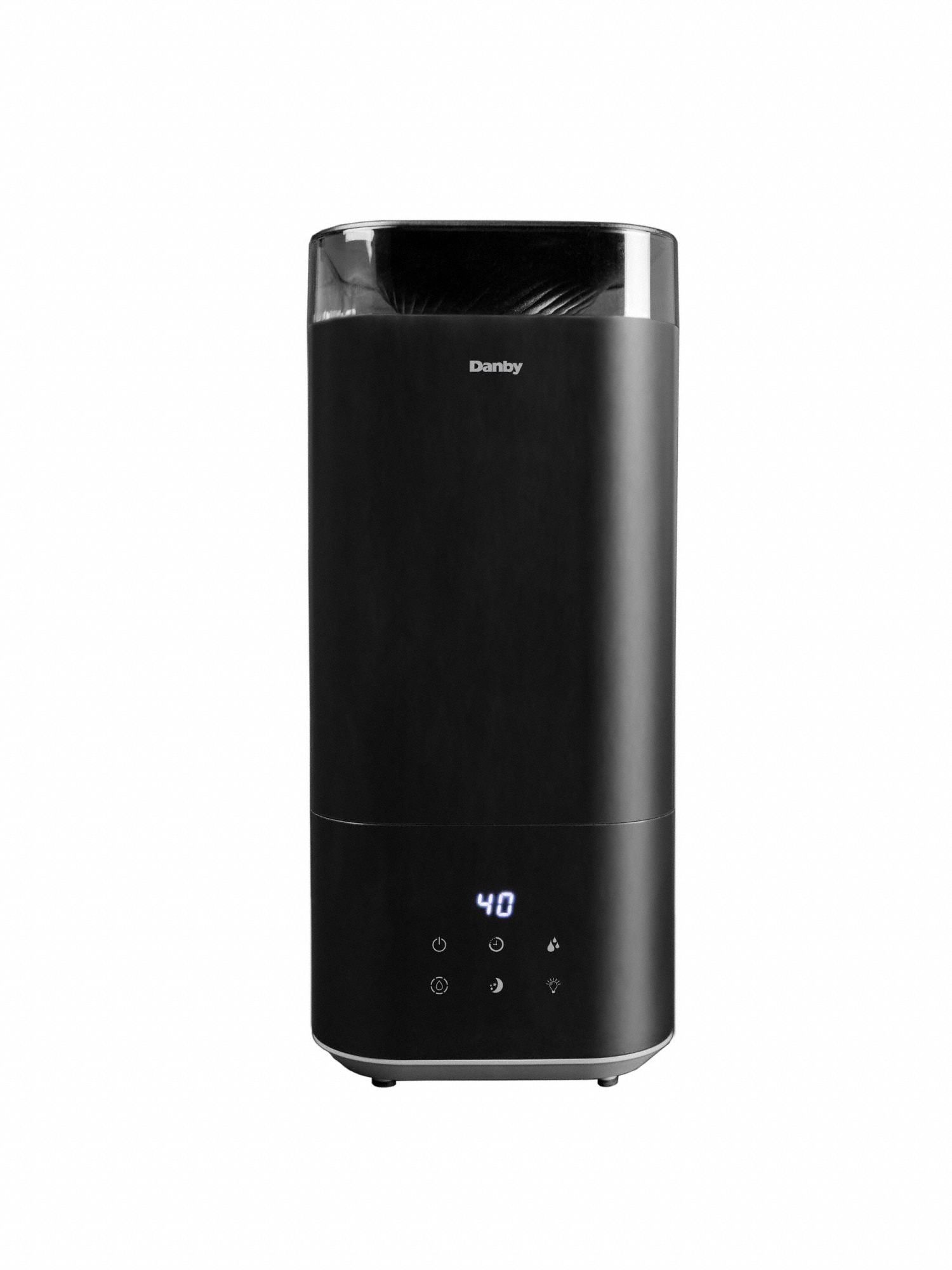 Portable Humidifier: Ultrasonic, 1.3 gal Daily Humidification Output, Cool, Tower Housing, Pour-In