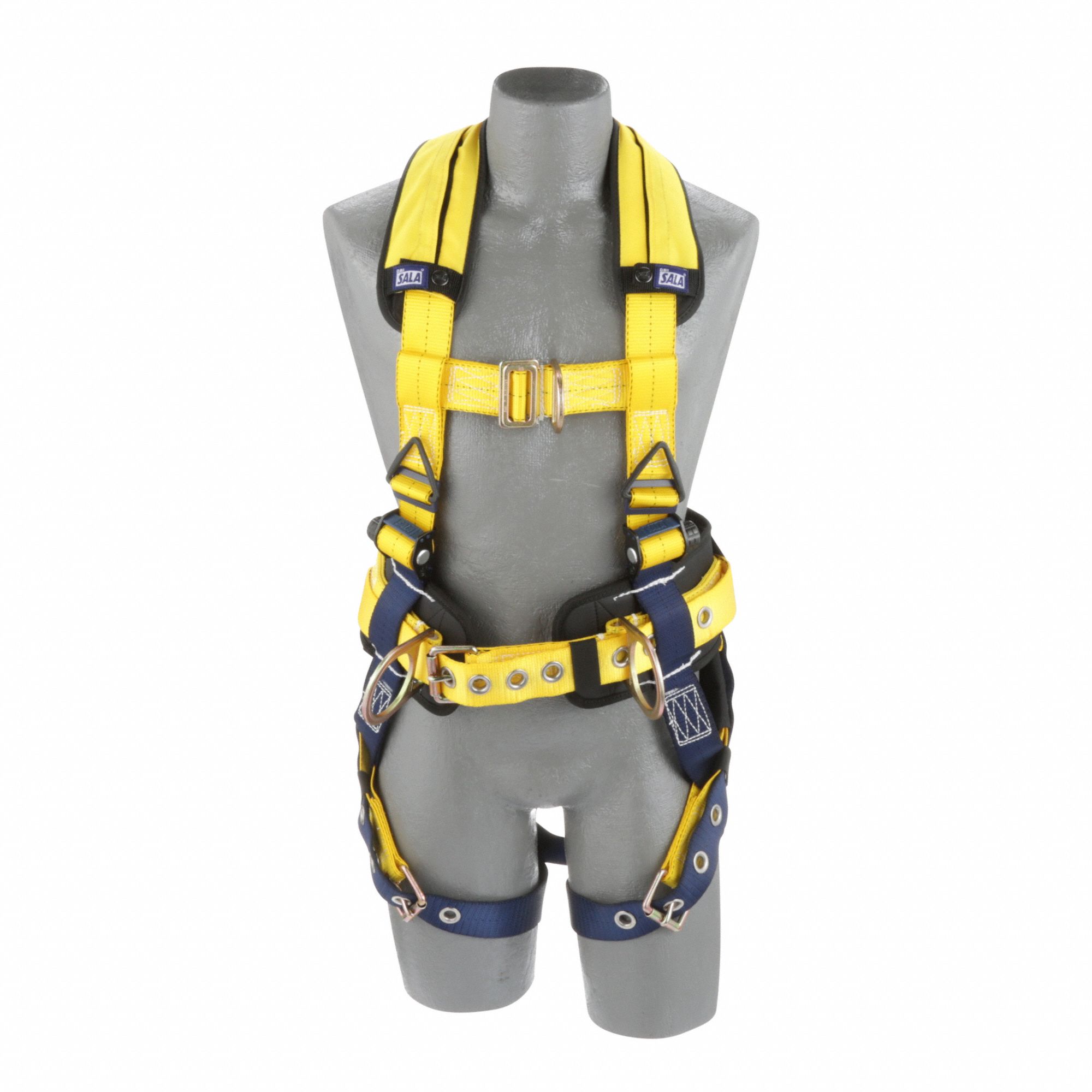 DELTA FALL PROTECTION HARNESS, XL, SHOULDER/HIP PAD, STEEL HARDWARE, 420 LB