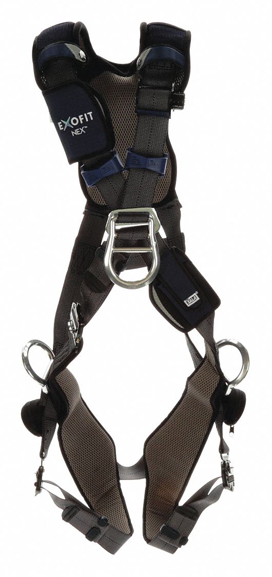 POSITIONING/CLIMBING HARNESS, COMFORT CROSS OVER, 160 KG, GREY, SZ L, ALUMINUM W POLYESTER WEBBING