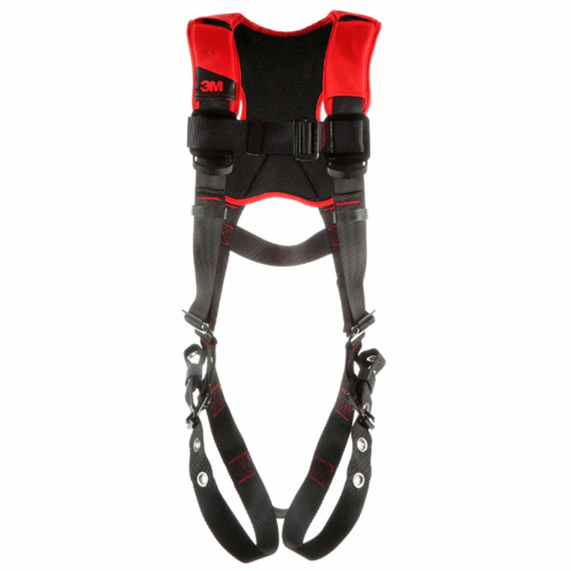 PROTECTA FALL PROTECTION HARNESS, XL, BACK PAD, POLY WEBBING, STEEL HARDWARE, 420 LB
