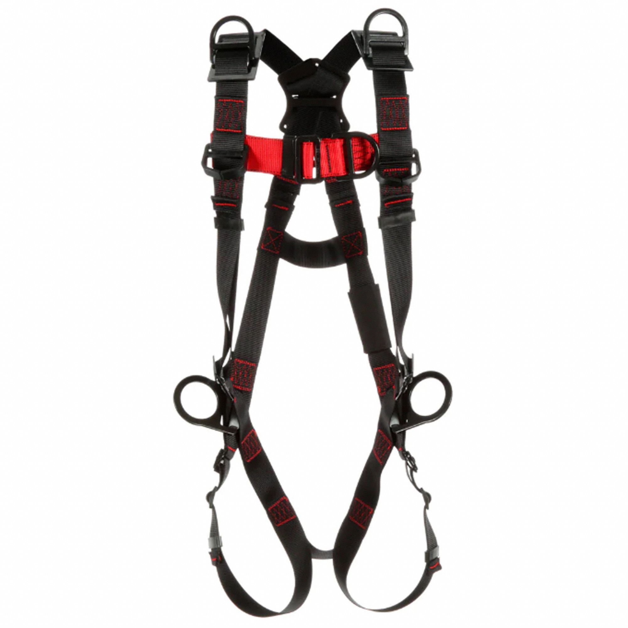 PROTECTA FALL PROTECTION HARNESS, M/L, STEEL HARDWARE, PASS-THROUGH CHEST, 420 LB
