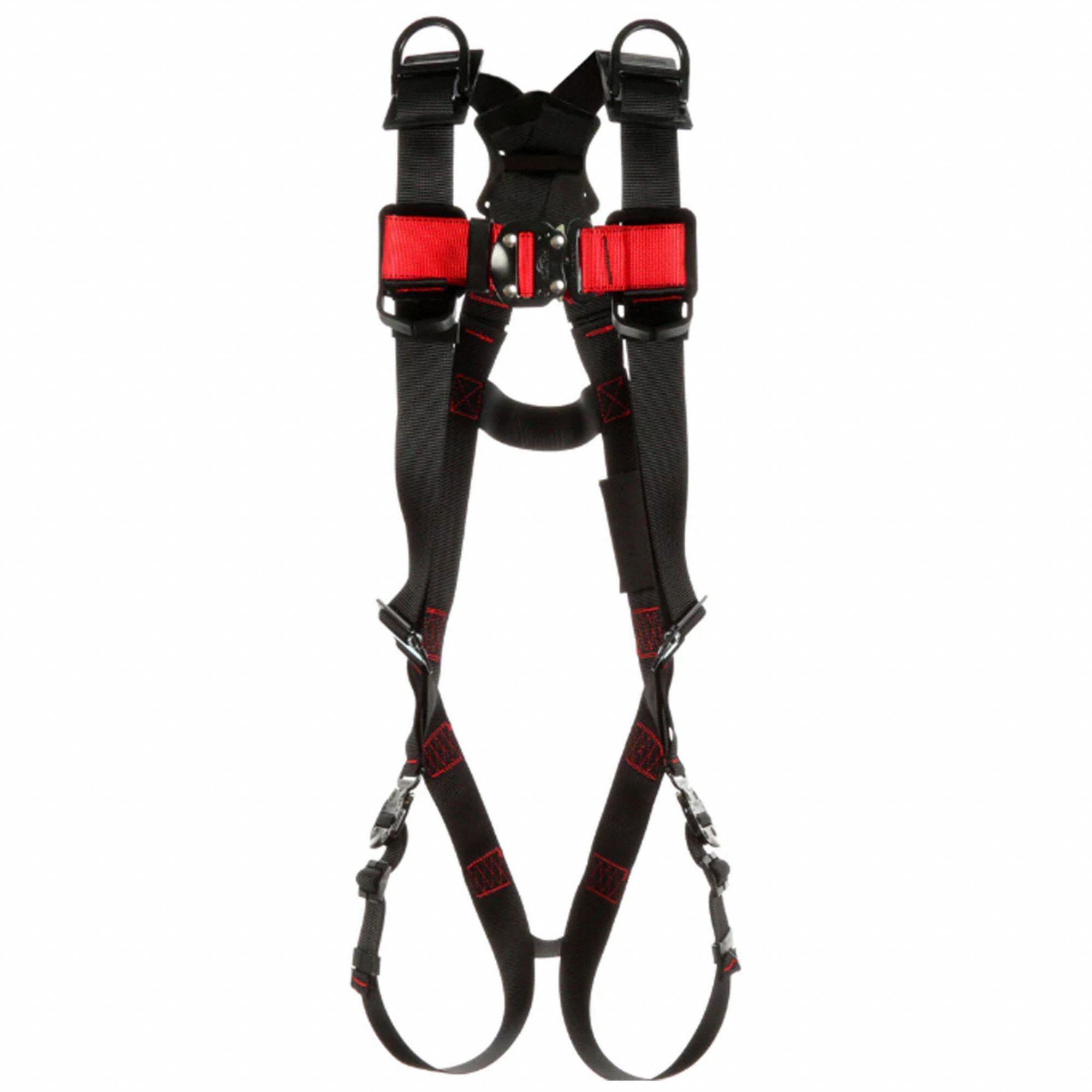 RETRIEVAL HARNESS, VEST, QUICK CONNECT, 420 LB RATED, SZ M/L, STEEL WITH POLYESTER WEBBING