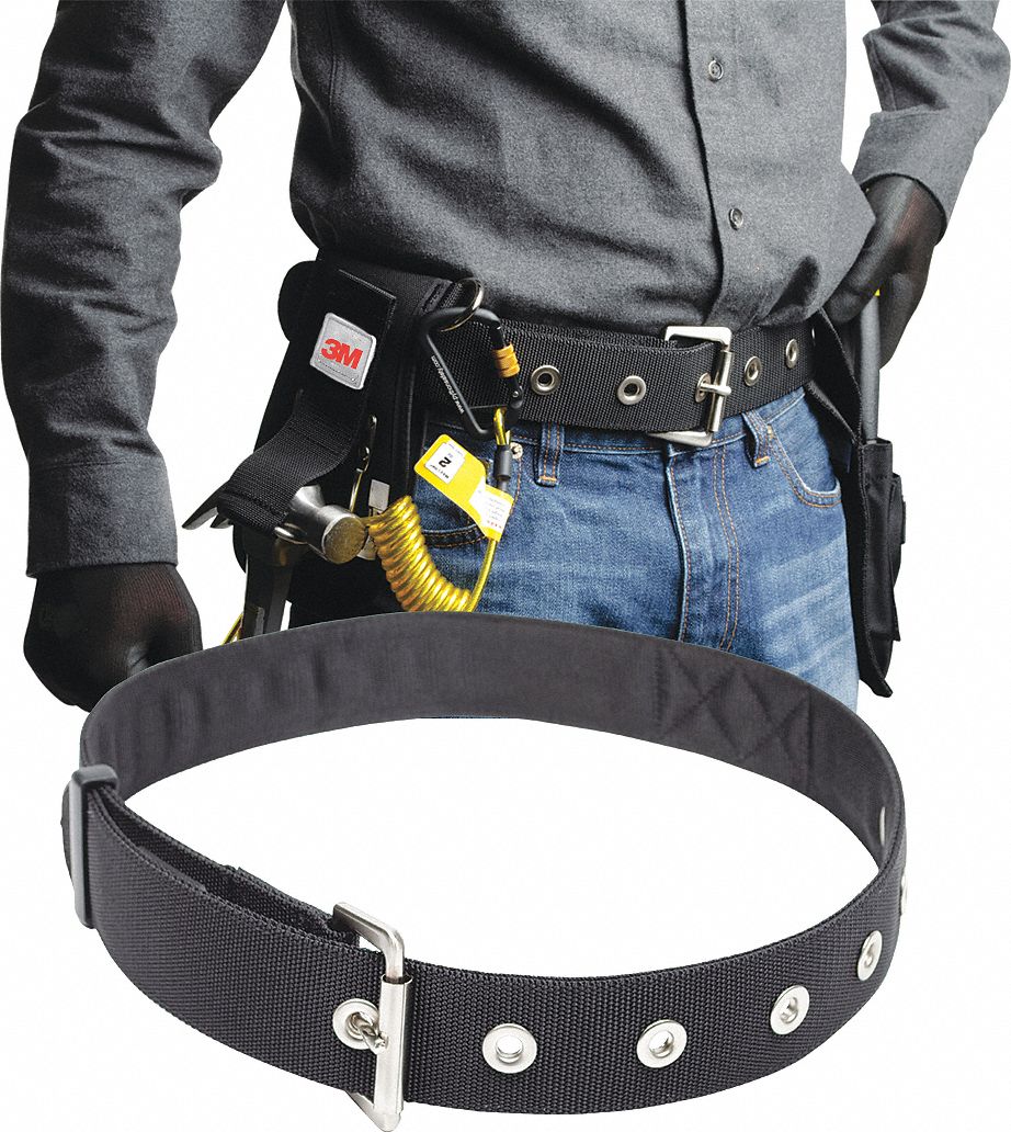 UTILITY TOOL BELT,28" TO 46",BLACK