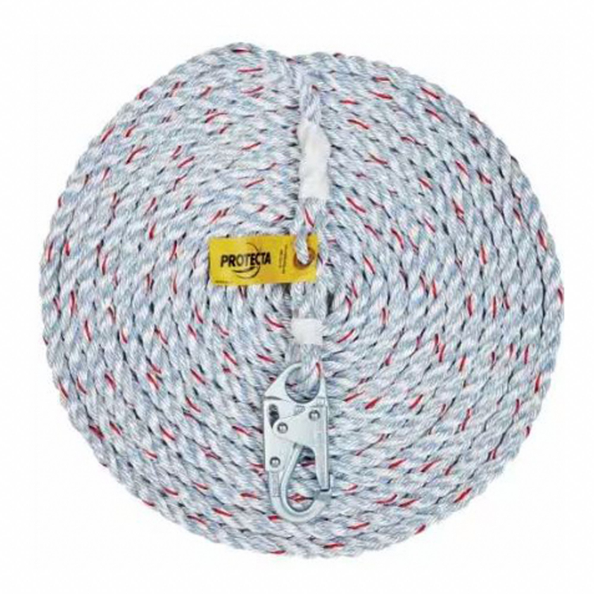 VERTICAL ROPE LIFELINE, 5/8 IN X 150 FT LENGTH, DPLN ROPE