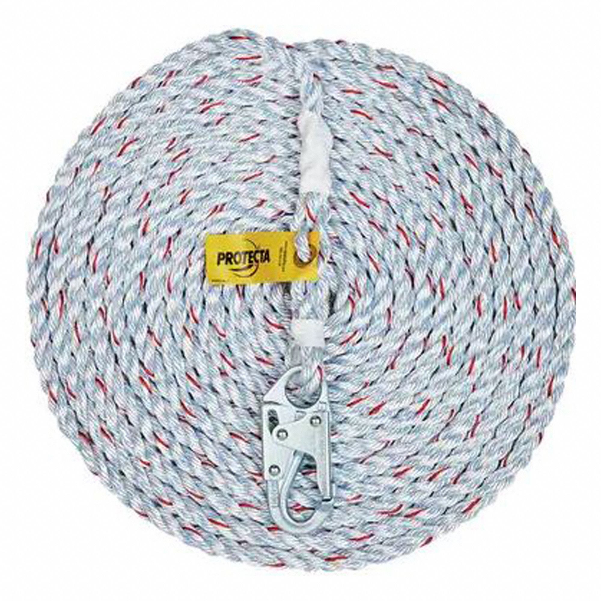 VERTICAL ROPE LIFELINE, 5/8 IN X 30 FT L, POLYESTER/POLYPROPYLENE, 310 LB CAPACITY