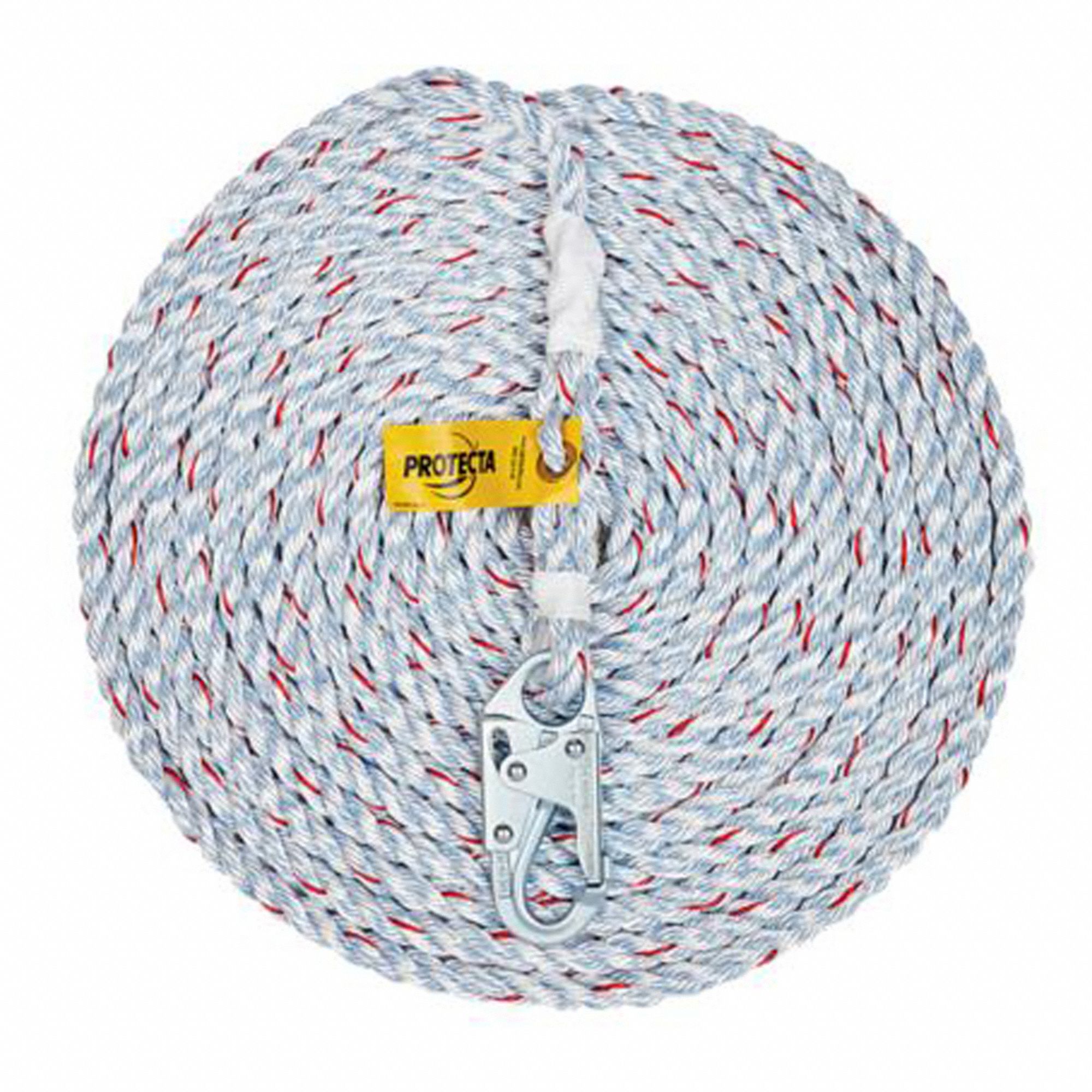 VERTICAL ROPE LIFELINE, 5/8 IN X 75 FT L, POLYESTER/POLYPROPYLENE, 310 LB CAPACITY