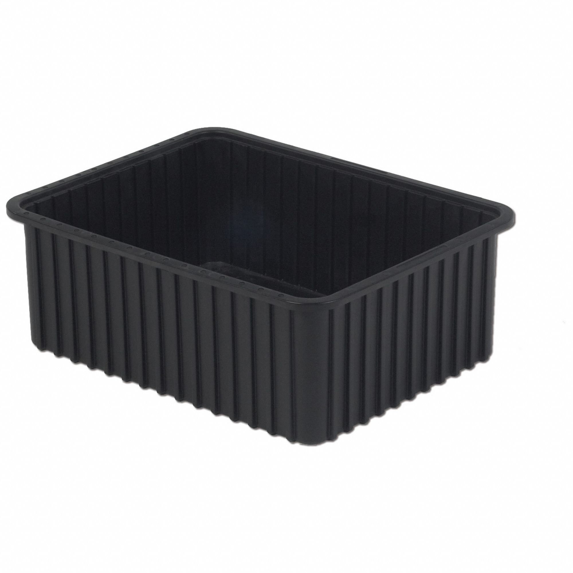 Divider Box: 1.3 cu ft, 22 3/8 in x 17 3/8 in x 8 in, Lid Not Included, Plastic