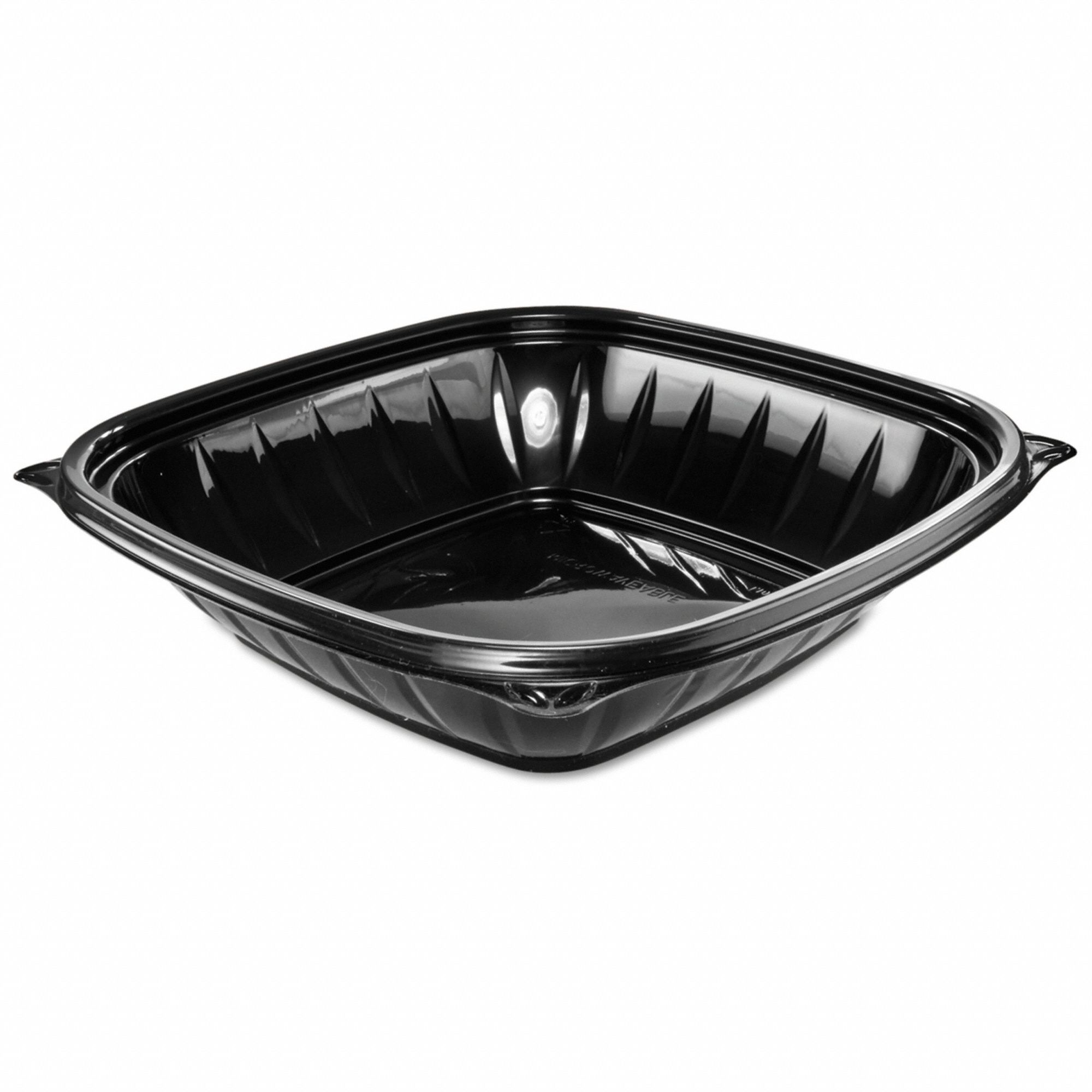 Disposable Bowl: Plastic, Unwrapped, 32 oz Bowl Capacity, Black, Patternless, 252 PK
