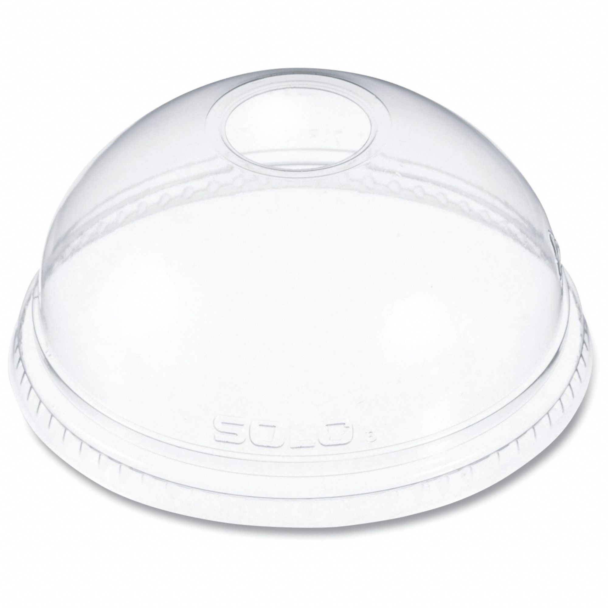 Disposable Cold Cup Lid: For 16 oz_20 oz_24 oz_26 oz Cup Capacity, Dome, Clear, 100 PK