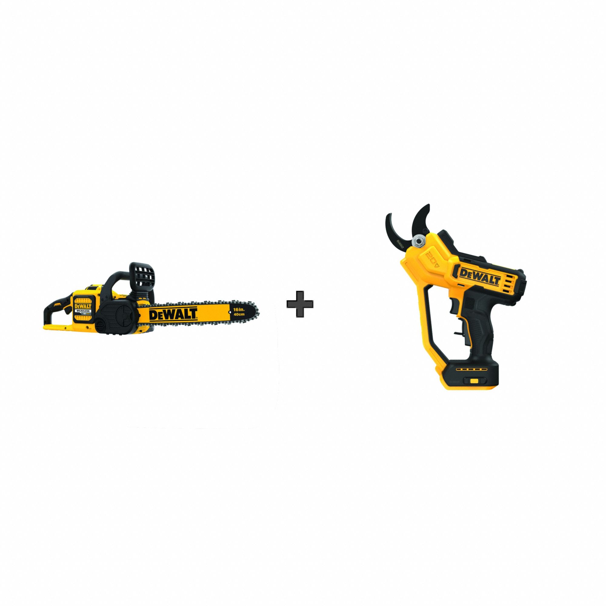 Chainsaw Kit: 20V MAX*, Chainsaw and Pruner, 1 No. Batteries Included, 9.0 Ah, 20 V Volt