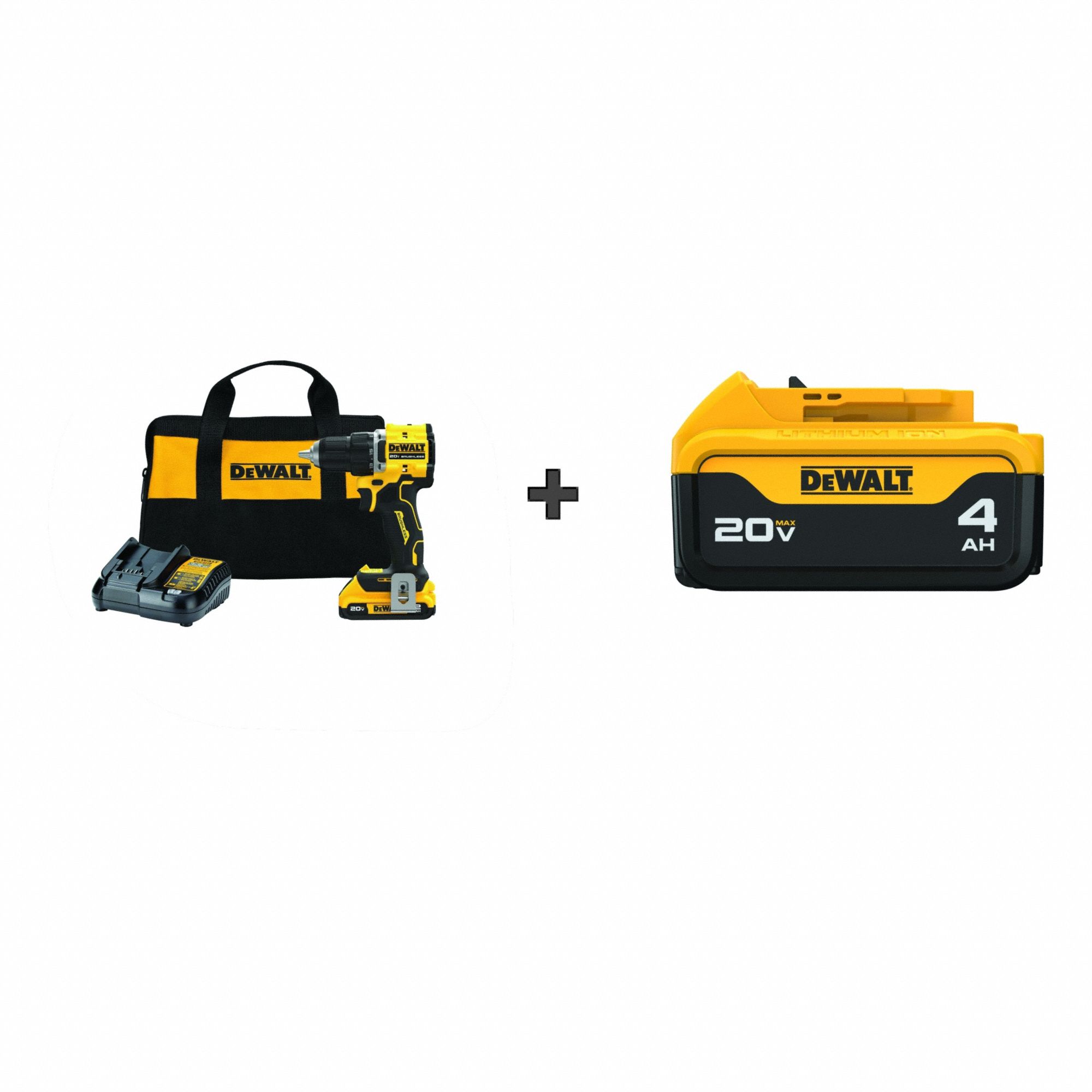 Cordless Drill  Bonus 20V 4ah Battery