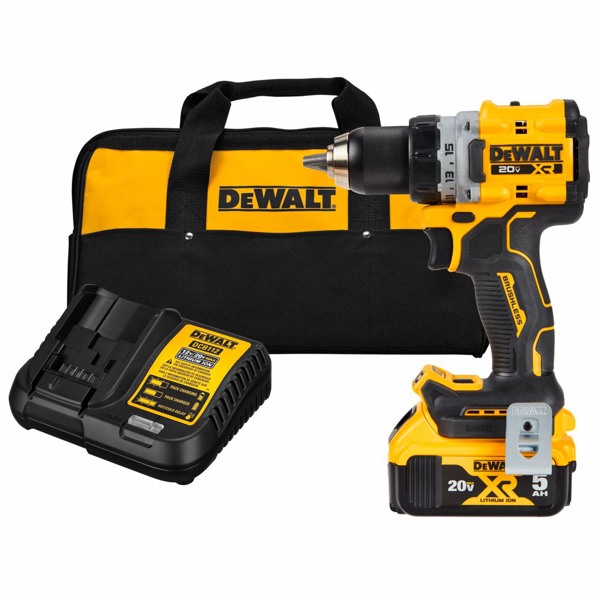DEWALT, 20V DC, Compact, Cordless Drill/Driver Kit 797NV1DCD800P1