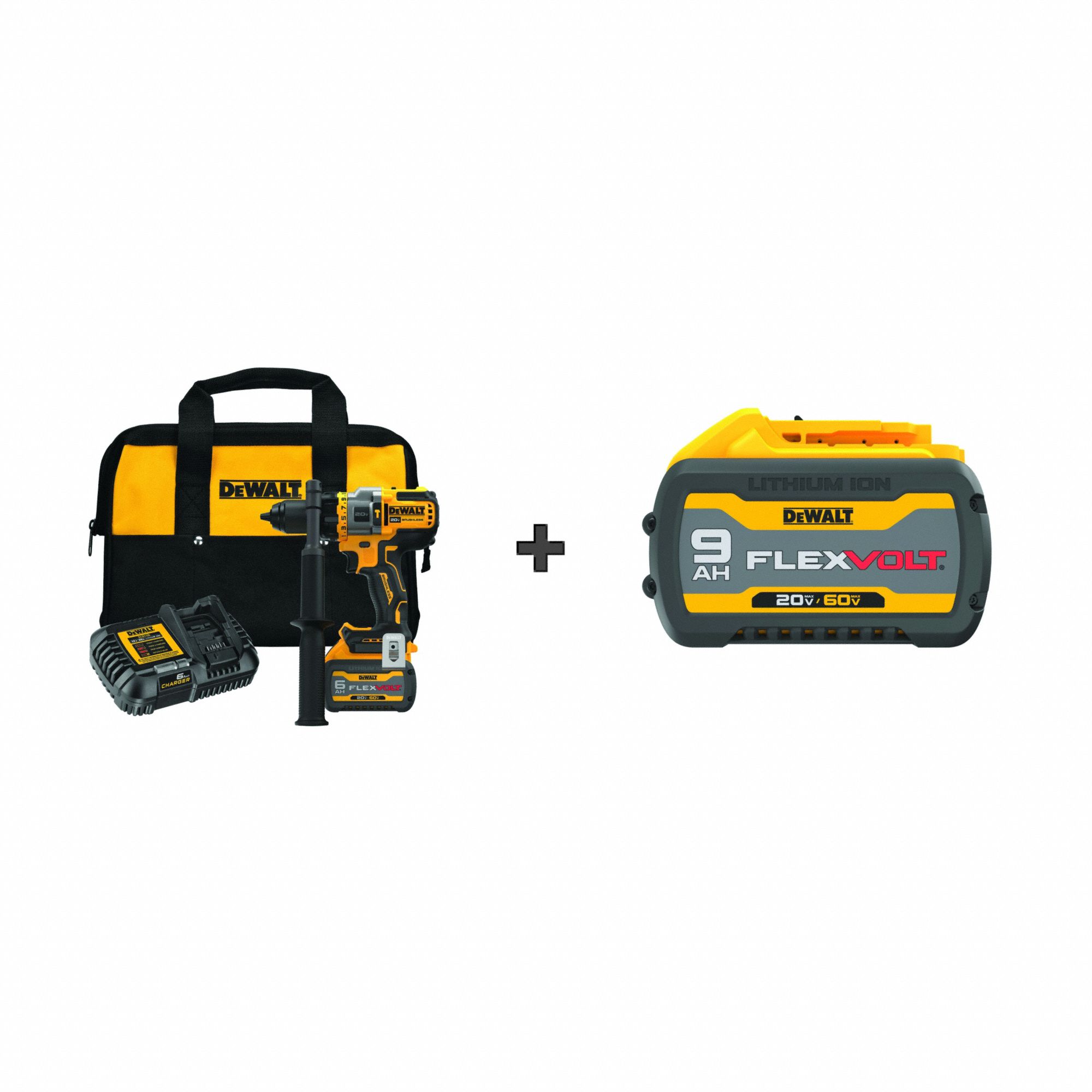 DEWALT, Hammer Drill Kit - 389TW7|DCD999T1/DCB609 - Grainger