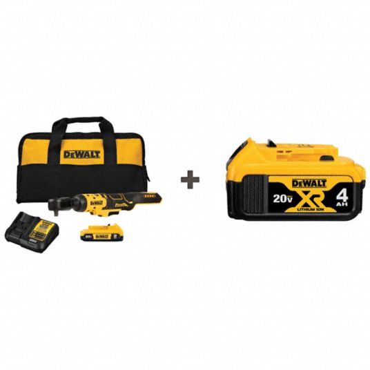 STANLEY BLACK & DECKER Ratchet, Cordless, 20V, 3/8", Bonus Battery