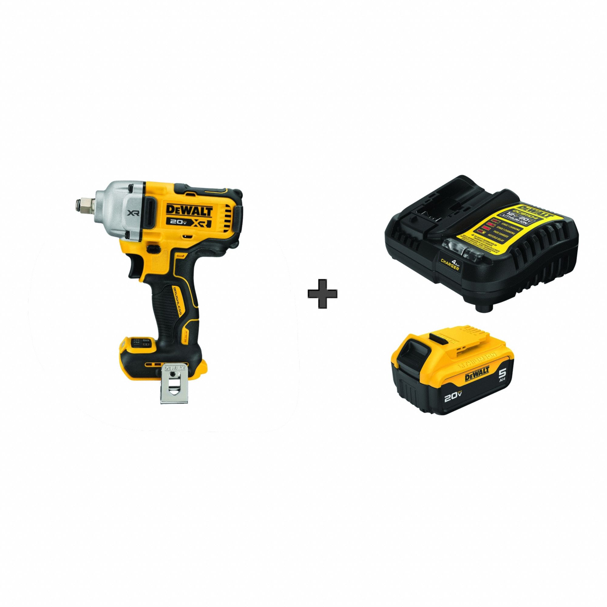 Cordless Impact Wrench, 2000 RPM, 20VDC