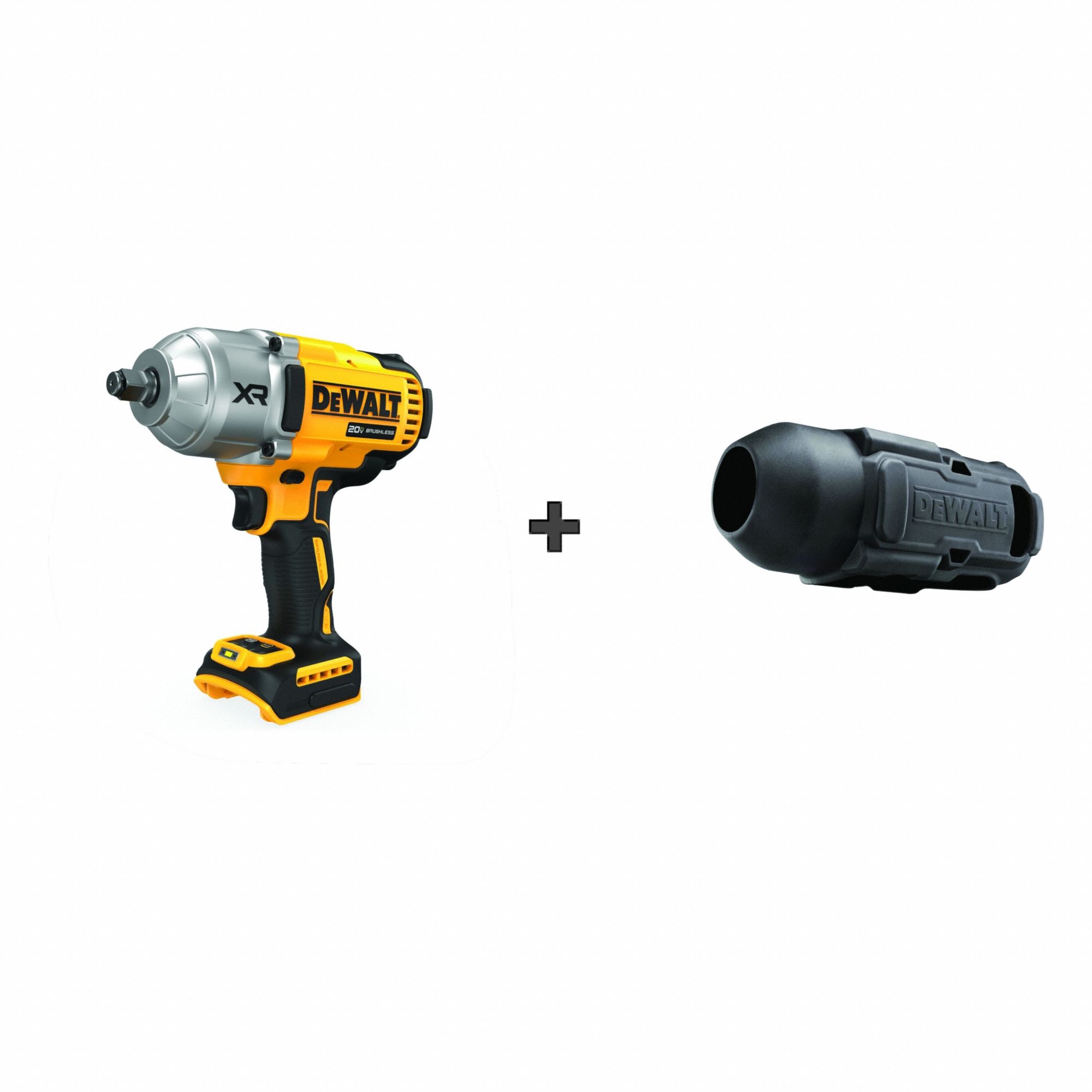 Impact Wrench Kit: 1/2 in Drive Size, 1, 030 ft-lb Fastening Torque, Brushless, 20 V DC Volt