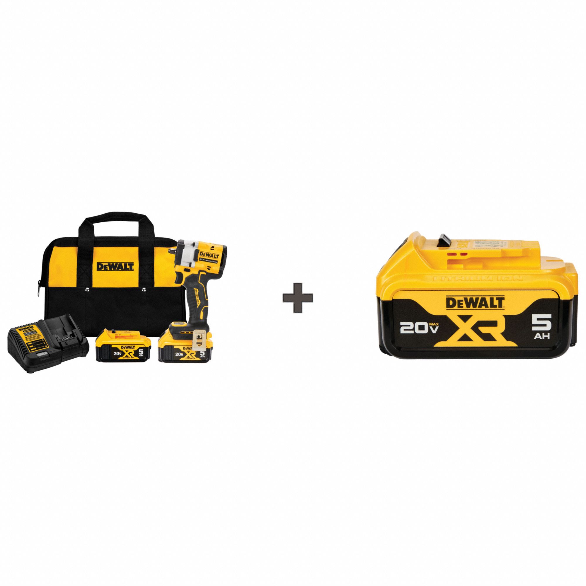 Impact Wrench, Cordless, 20V, Bonus Battery