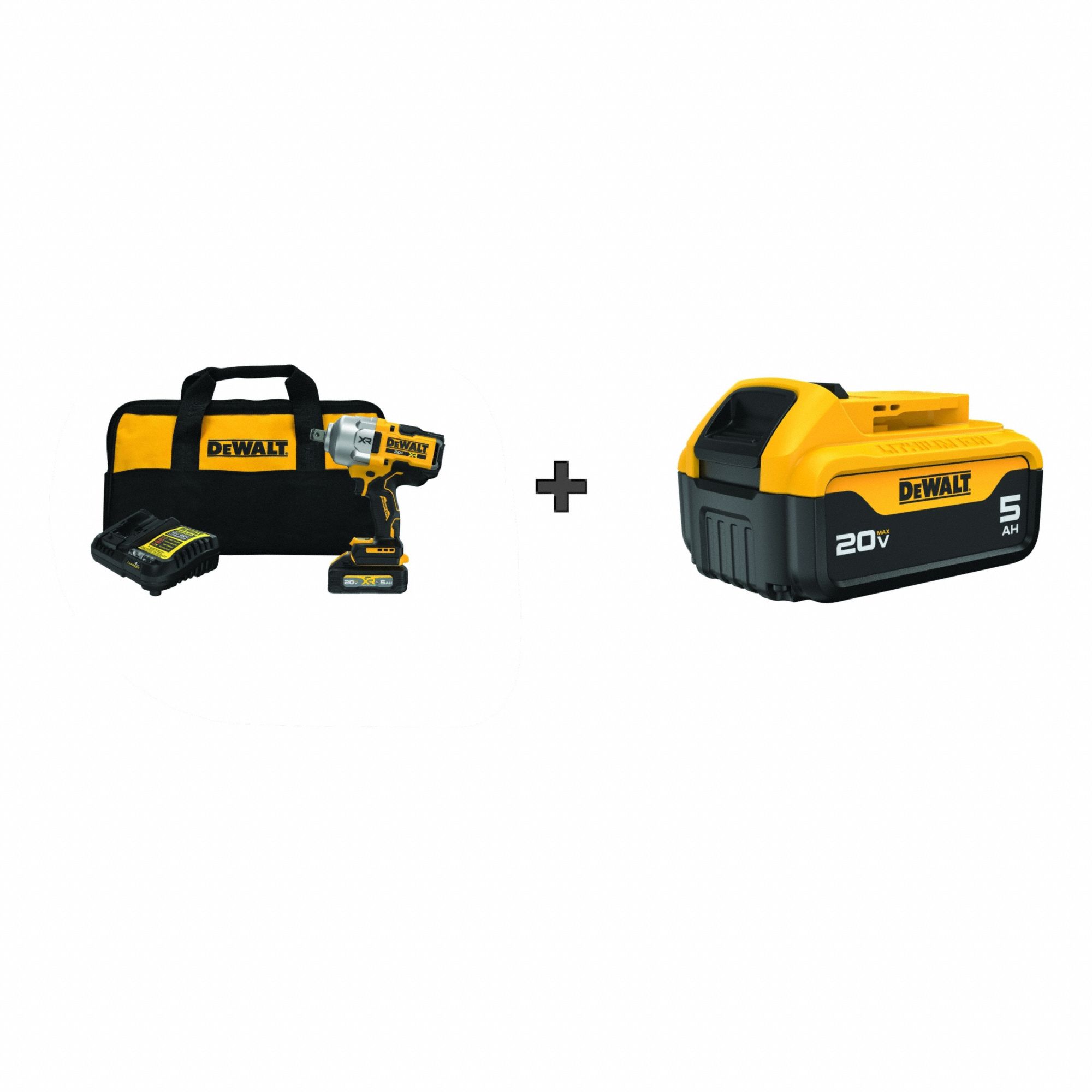 HIGH TORQUE 20V 3/4 IW W/5ah Battery