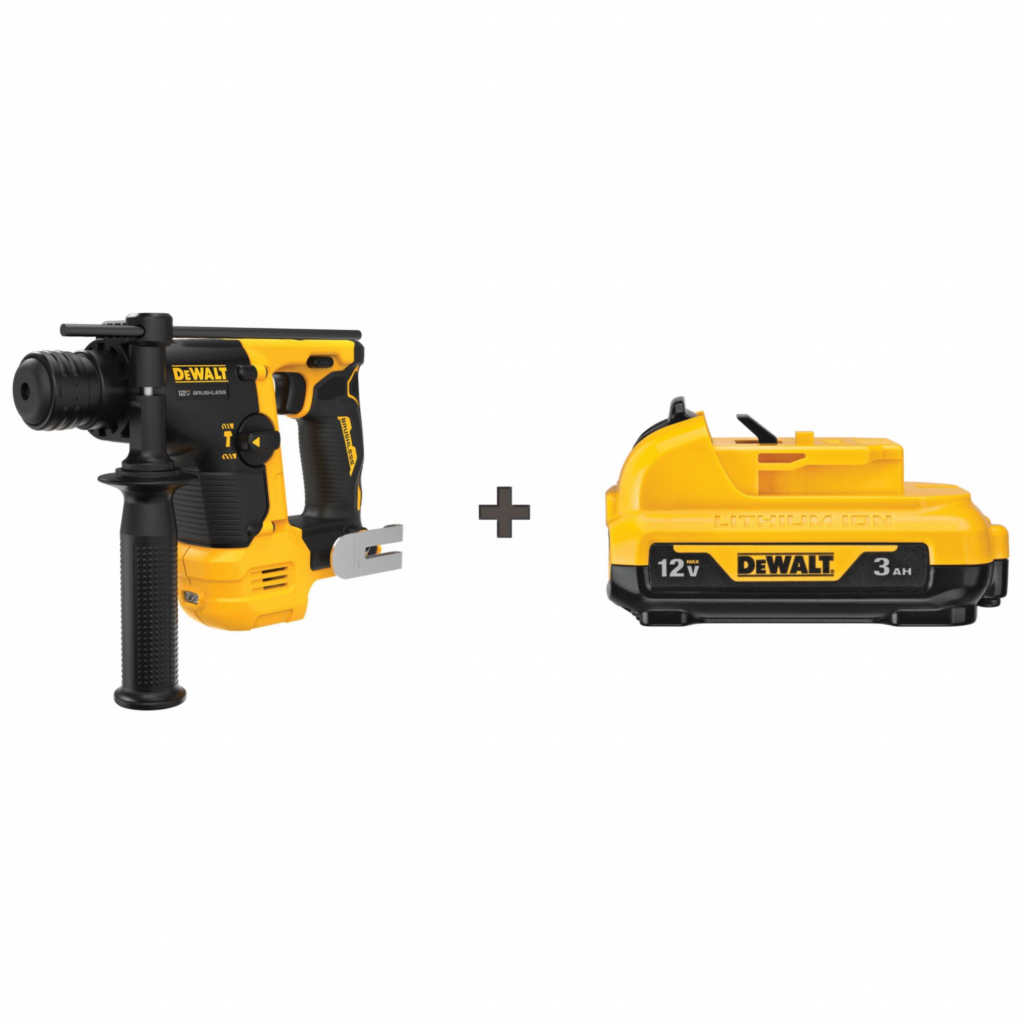 Cordless Rotary Hammer, 3/8 in, DC Battery