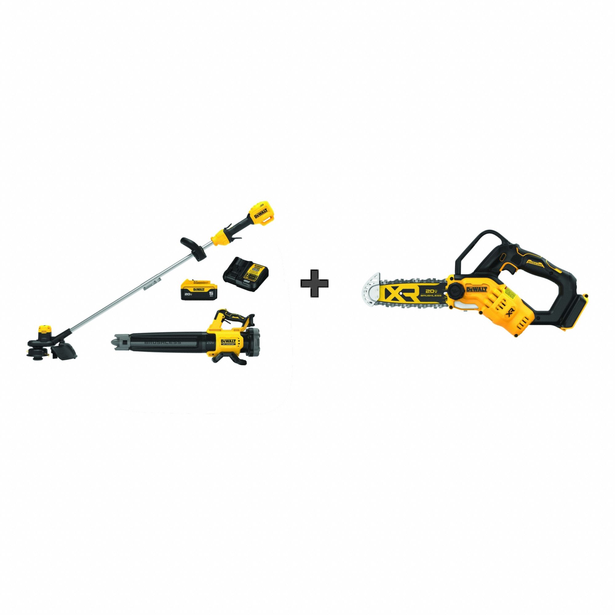 Combo Kit: 20V MAX*, Chainsaw, 125 mph Blower Max Air Speed, 450 cfm Blower Air Flow, 5.0 Ah