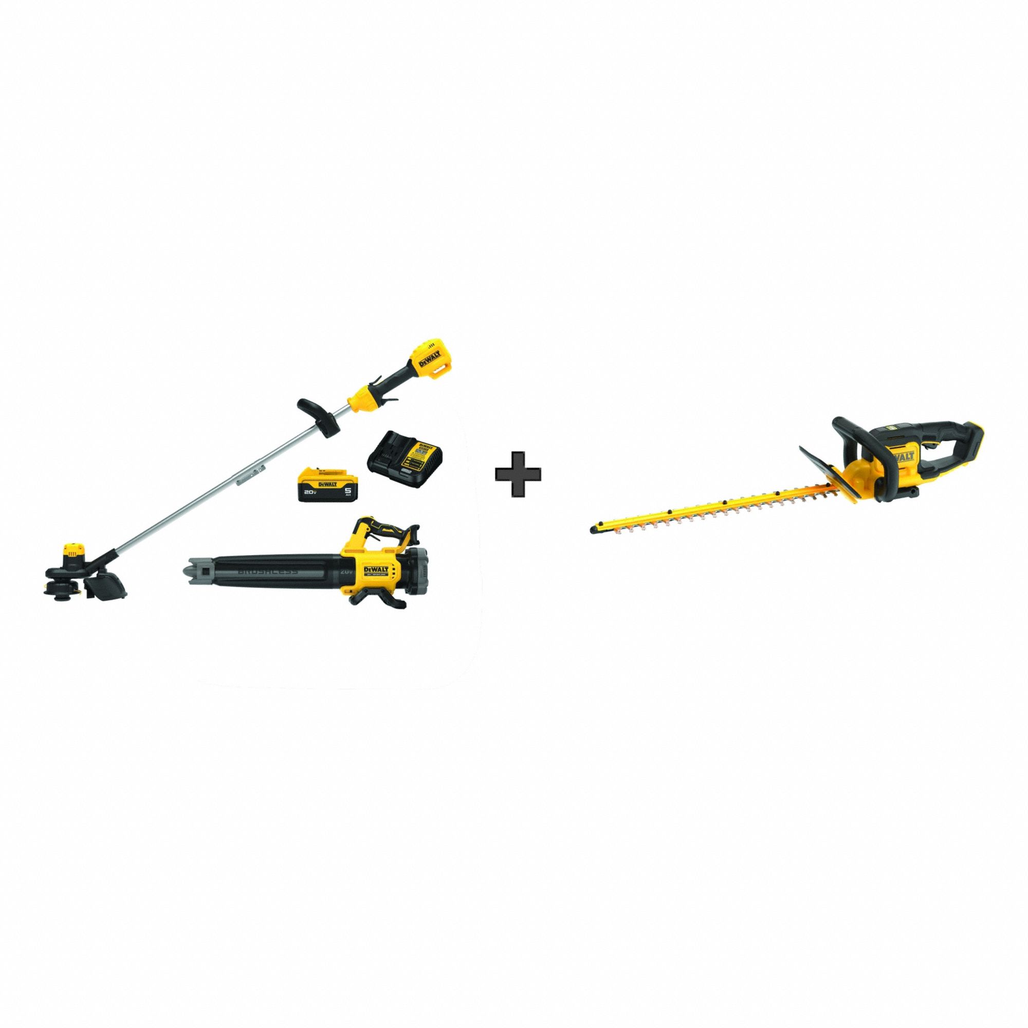 Combo Kit: 20V MAX*, Hedge Trimmer, 125 mph Blower Max Air Speed, 450 cfm Blower Air Flow