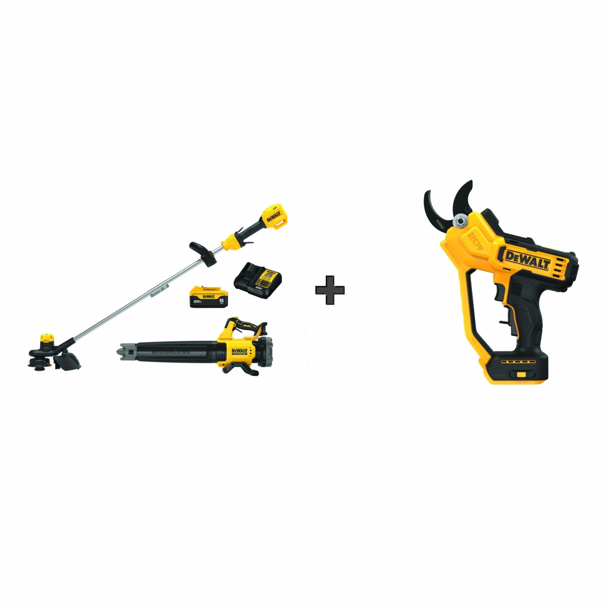 Combo Kit: 20V MAX*, Pruner, 125 mph Blower Max Air Speed, 450 cfm Blower Air Flow, 5.0 Ah