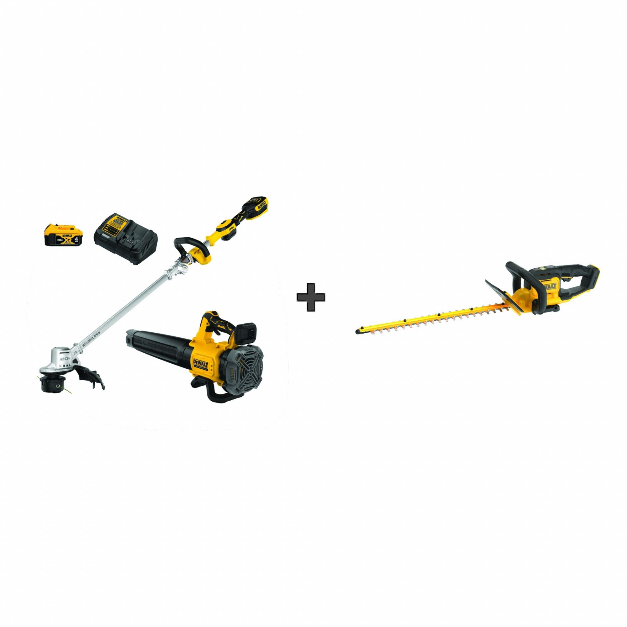 Combo Kit: 20V MAX*, Hedge Trimmer, 125 mph Blower Max Air Speed, 450 cfm Blower Air Flow