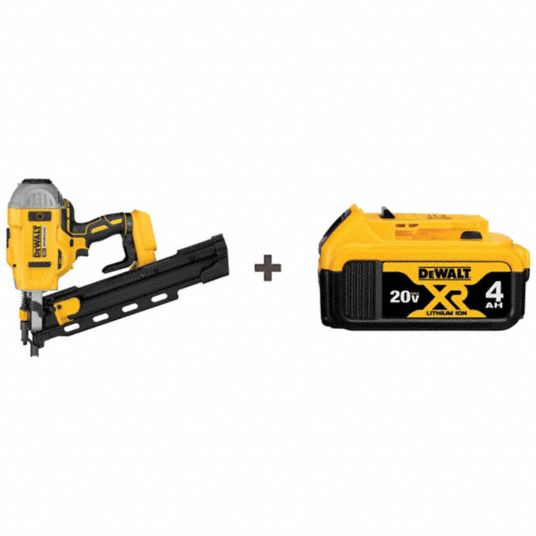 DEWALT, Framing, Combo, Cordless Nail Gun Kit 386VL2DCN21PLB/DCB204 Grainger