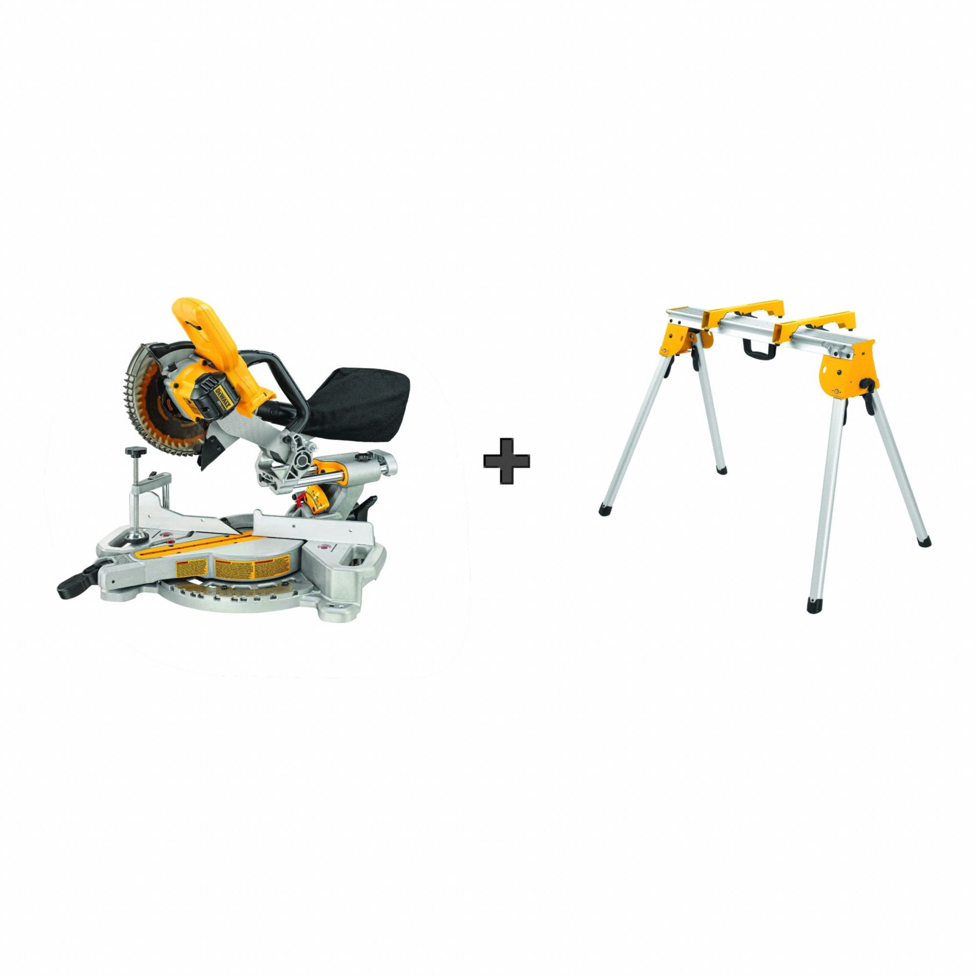 Miter Saw Kit: Tool Only , Miter Saw Stand, 7 1/4 in Blade Dia., 5/8 in Arbor Size, Sliding