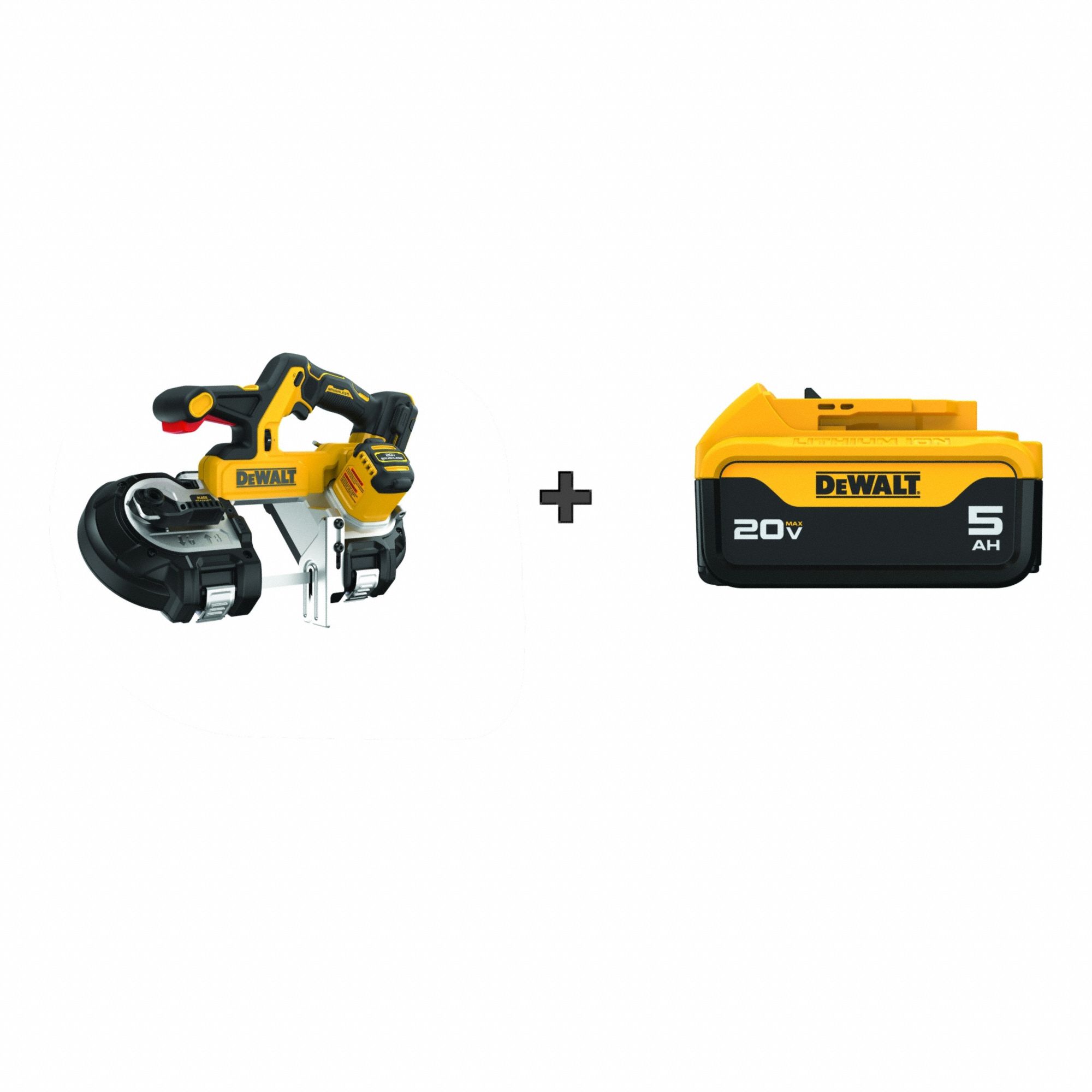 Band Saw Kit: 1 Battery, No Charger, 35 3/8 in Blade Lg, 3 3/8 in Cutting Lg - Max, Brushless