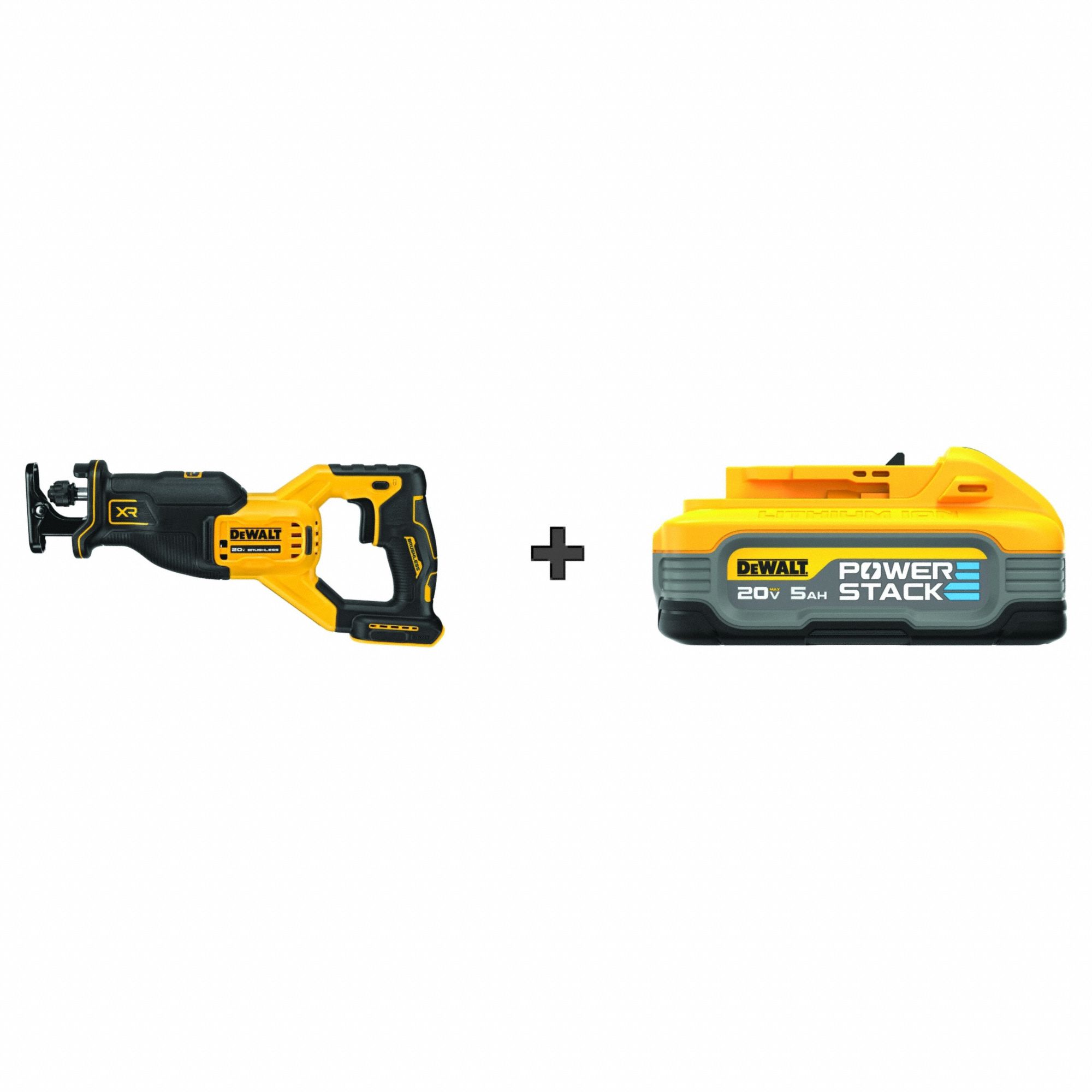 Reciprocating Saw Kit: 1 1/8 in Stroke Lg, 3, 200 Max. Strokes per Minute, Straight, Brushless