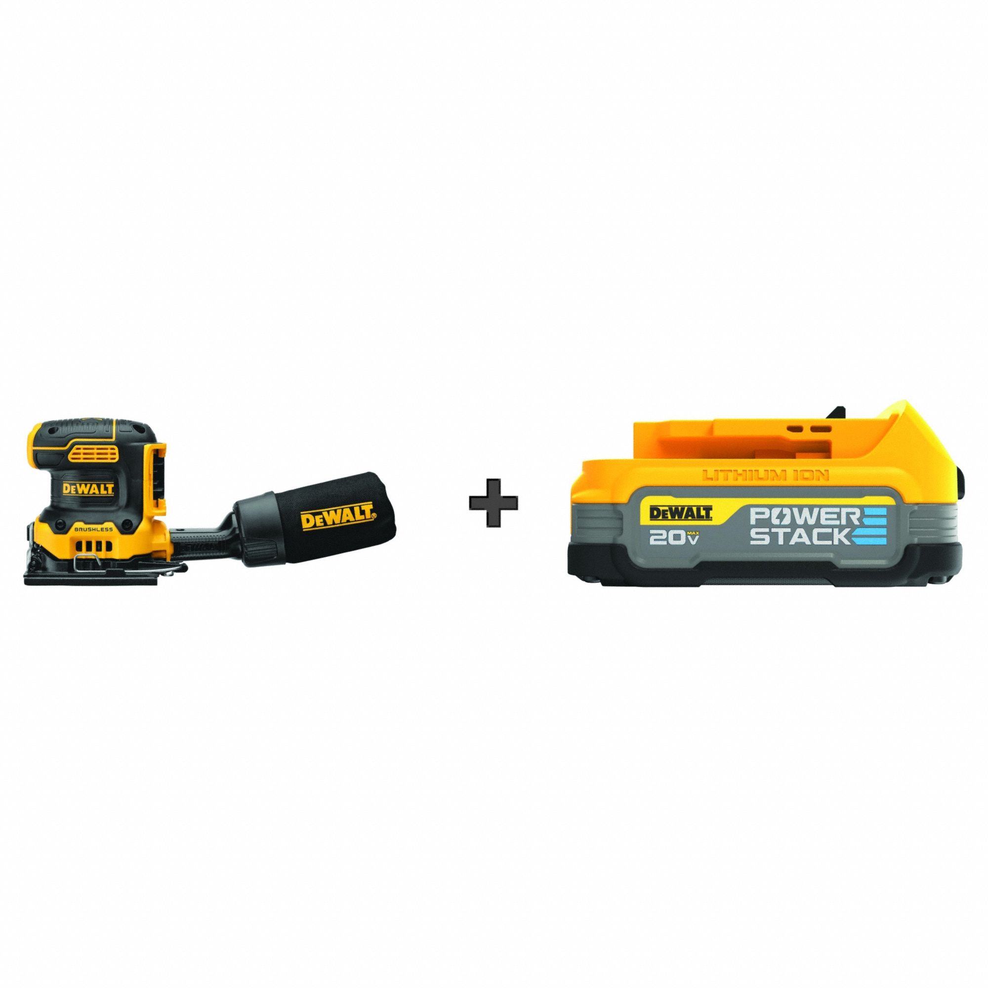 Cordless Sheet Sander w/ BONUS BATTERY: 20V MAX, Battery Included, Clamp, Palm Grip, 20 V