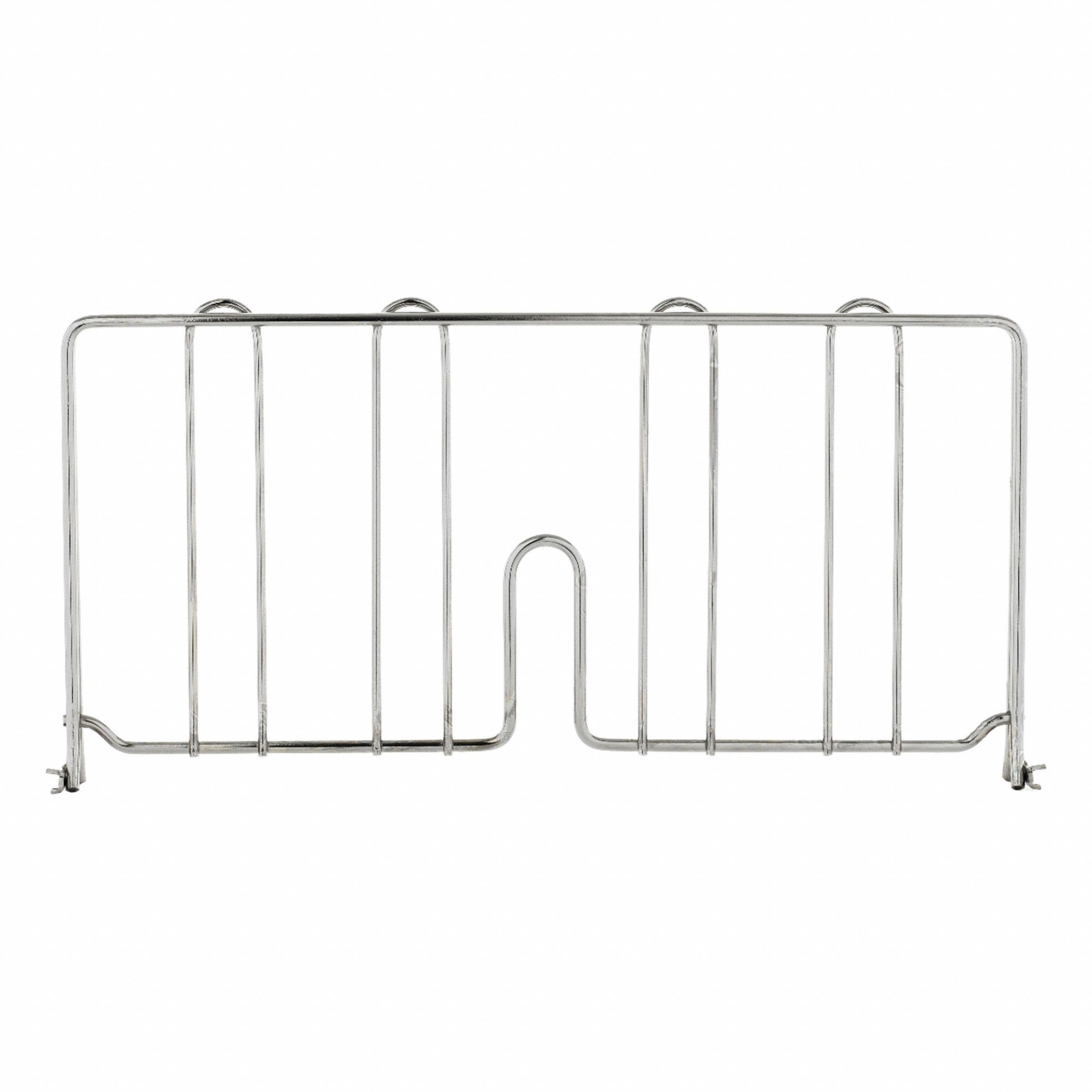 Shelf Divider: 18 in x 2 in x 8 in, Steel