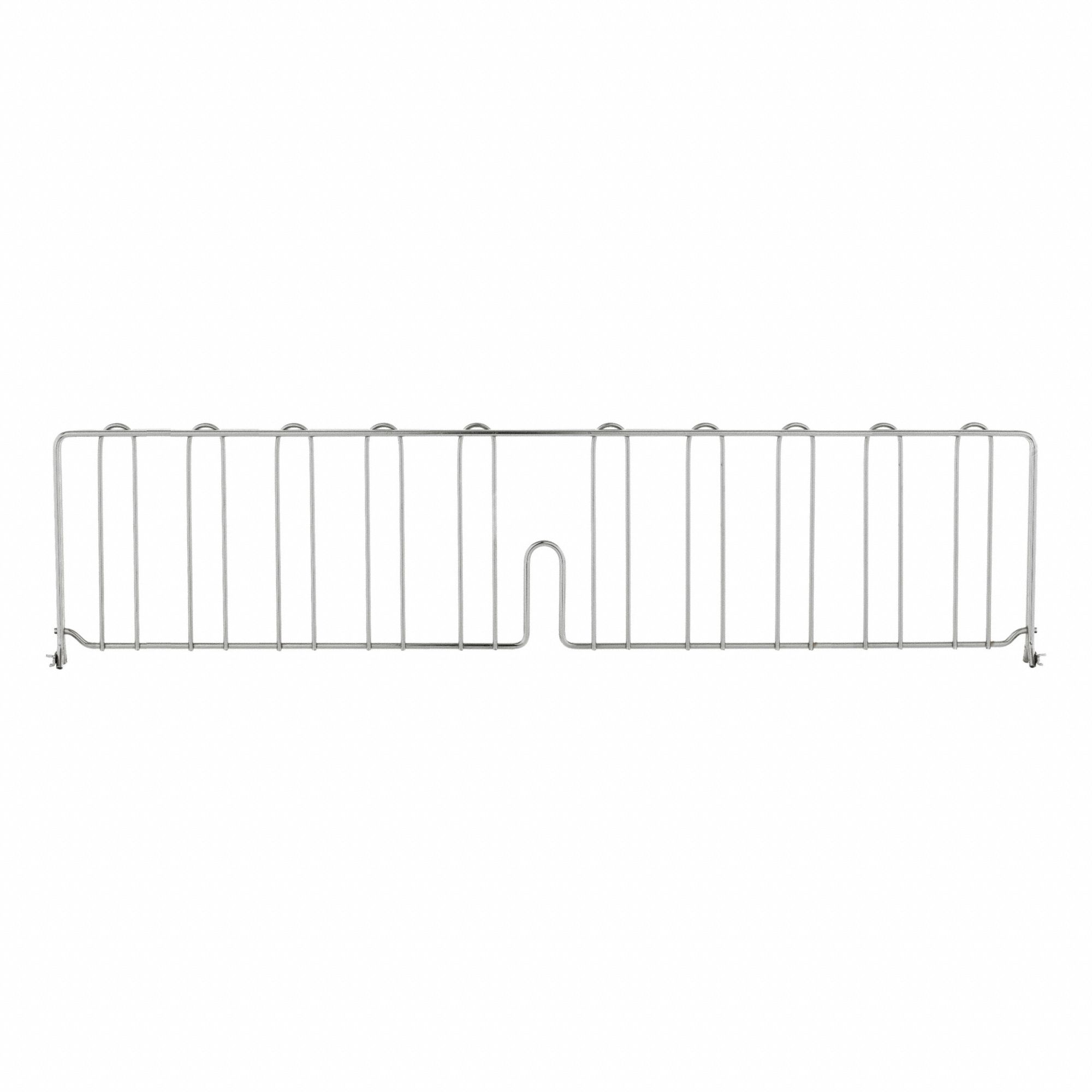 Shelf Divider: 36 in x 2 in x 8 in, Stainless Steel