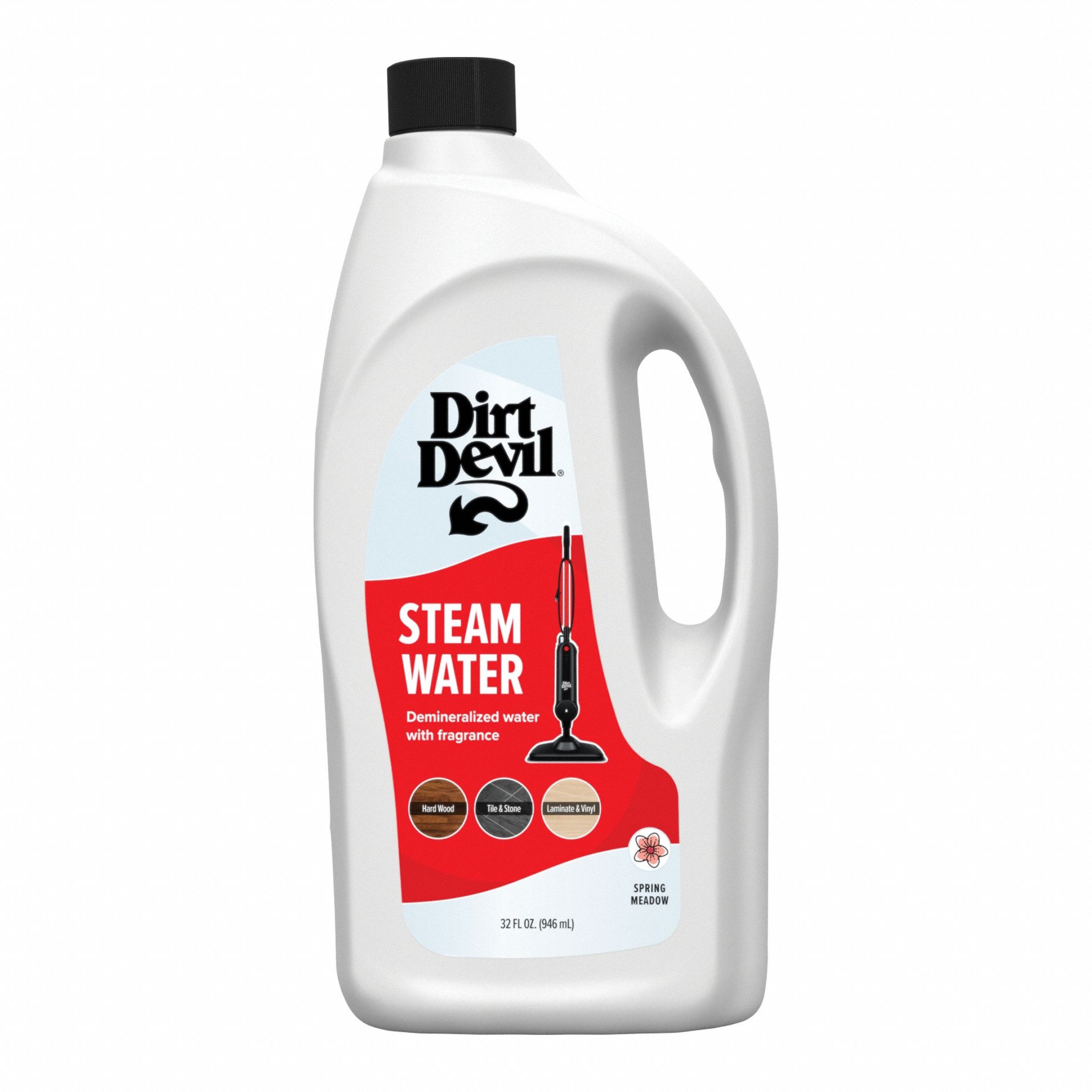 Steam Water: Steam Water, Steam Mop, Plastic, 10 5/8 in Overall Ht, 5 7/8 in Overall Dia