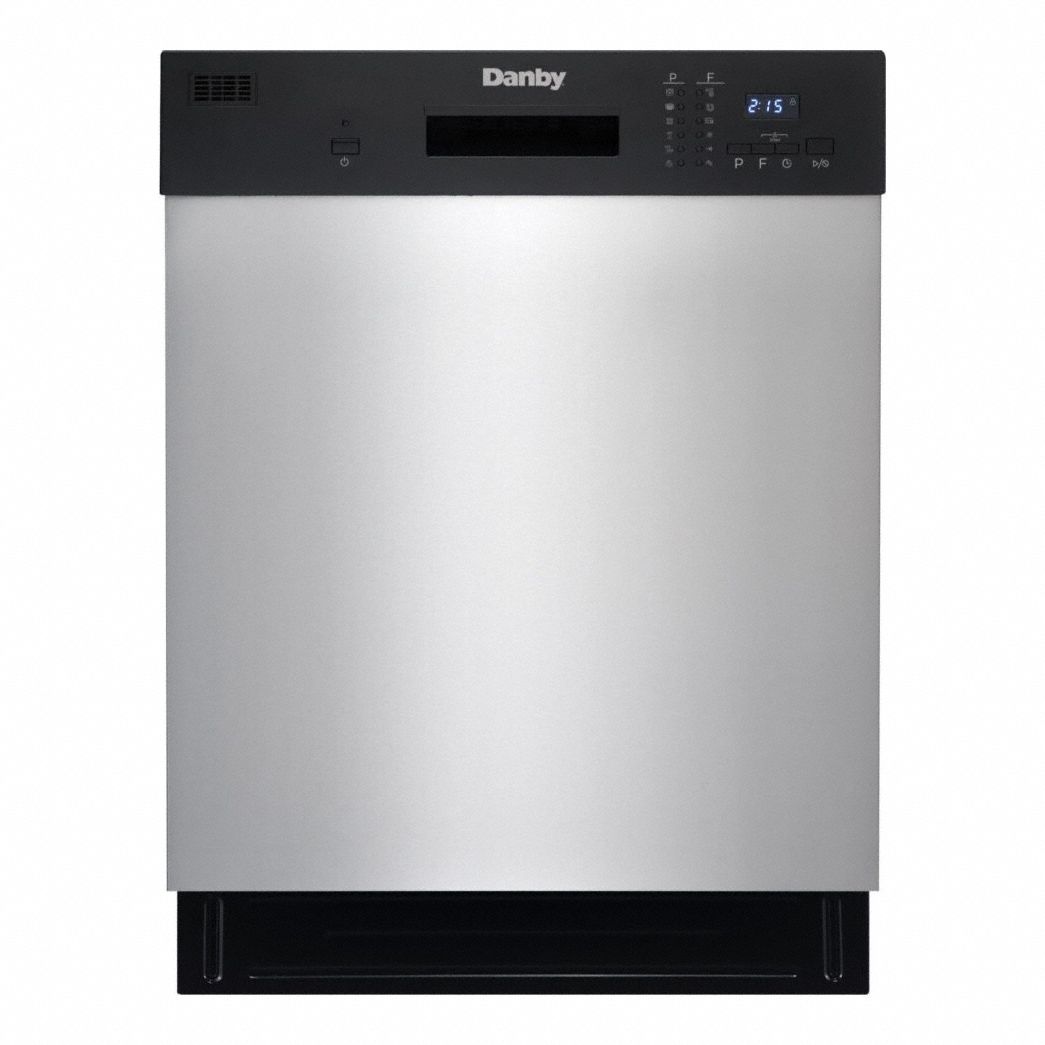 DANBY, Black, 6 Wash Cycles, Dishwasher 804LG8DDW2404EBSS Grainger