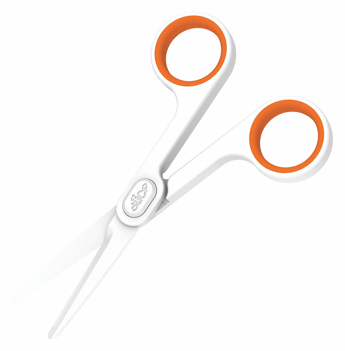 SCISSORS, CUT-RESIST, LEFT/RIGHT HAND, SILVER/ORNG, 141.5 MM L, ZIRCONIUM OXIDE/CERAMIC