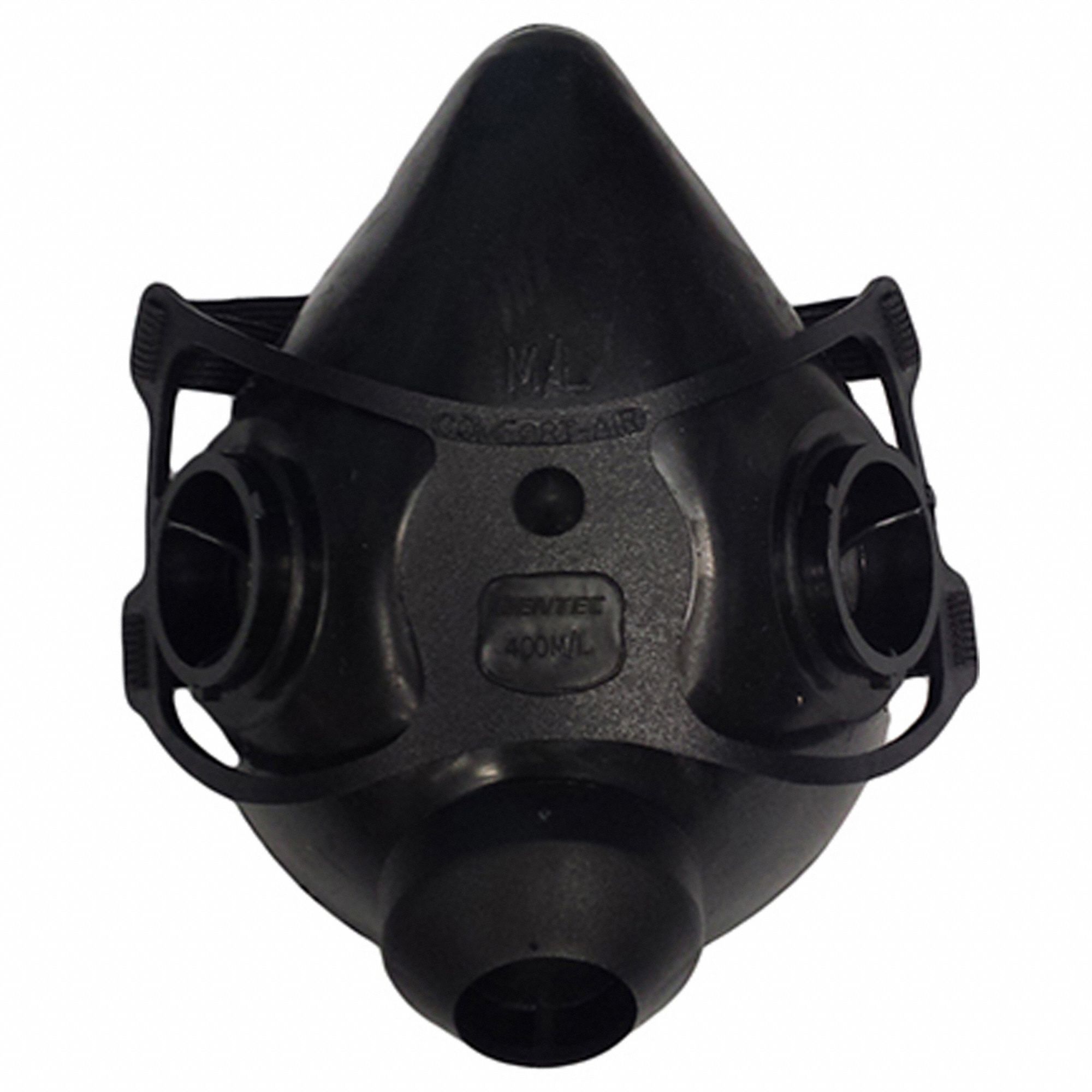 DENTEC HALFMASK, REUSABLE, ELASTOMERIC/NYLON/ELASTIC, M/L, THREADED, DUAL CARTRIDGE, NIOSH