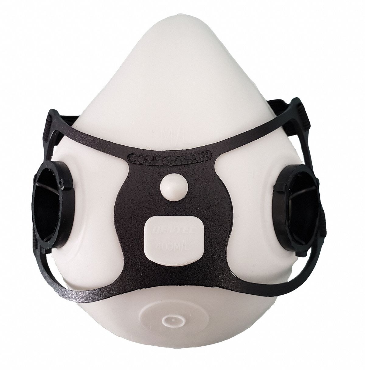 HALF-MASK W/O EXHALATION VALVE, ELASTOMERIC RUBBER, M/L, 6-POSITION ADJUSTMENT, NIOSH