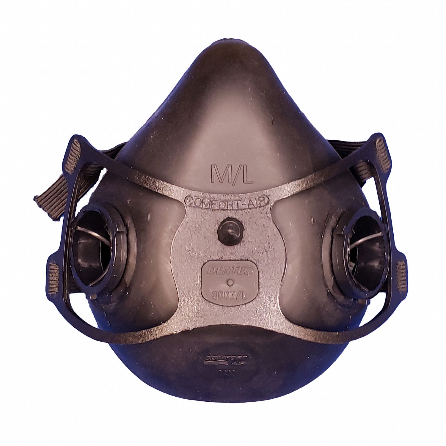 HALF-MASK W/O EXHALATION VALVE, ELASTOMERIC RUBBER, M/L, 4-POSITION ADJUSTMENT, NIOSH