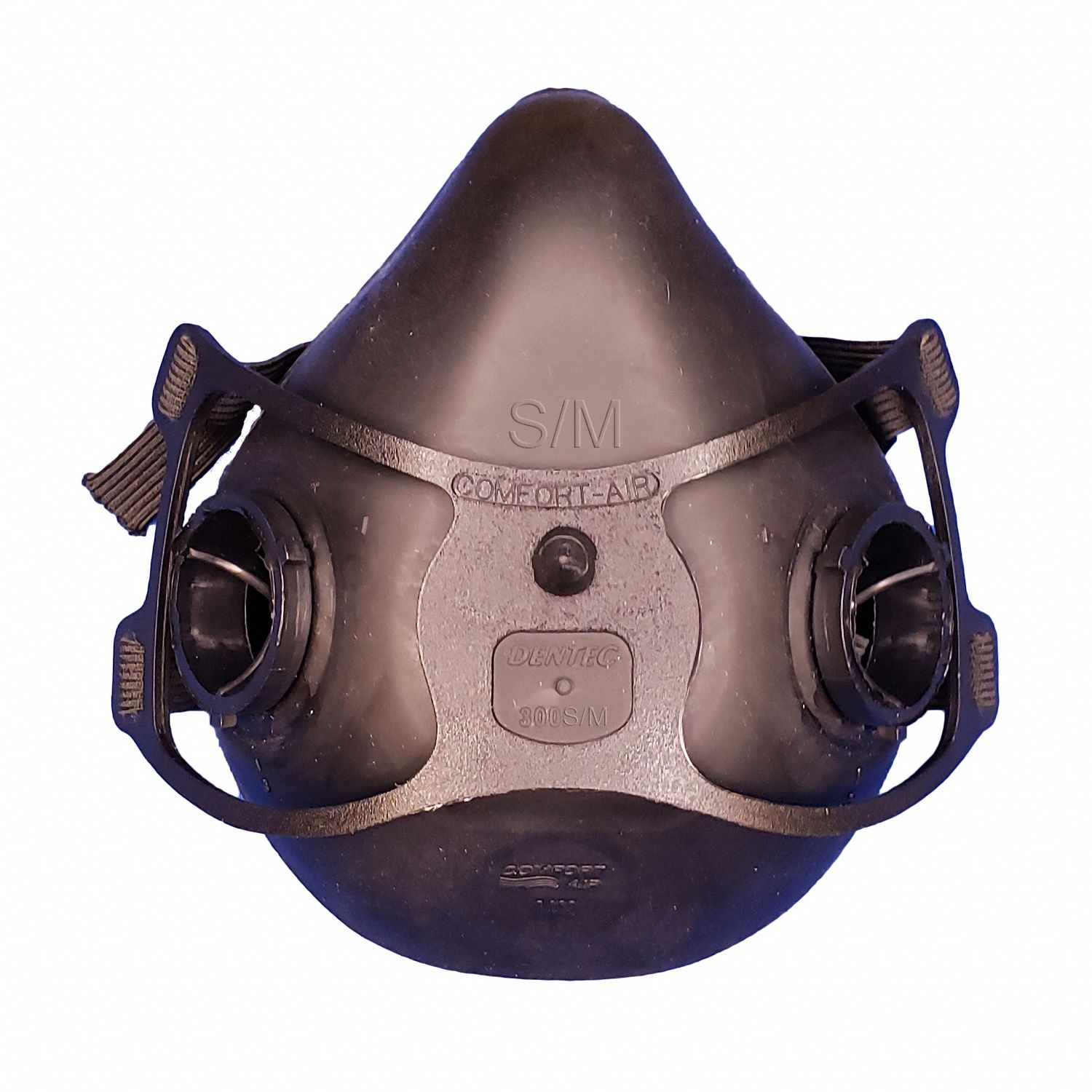 HALF-MASK W/O EXHALATION VALVE, ELASTOMERIC RUBBER, S/M, 4-POSITION ADJUSTMENT, NIOSH