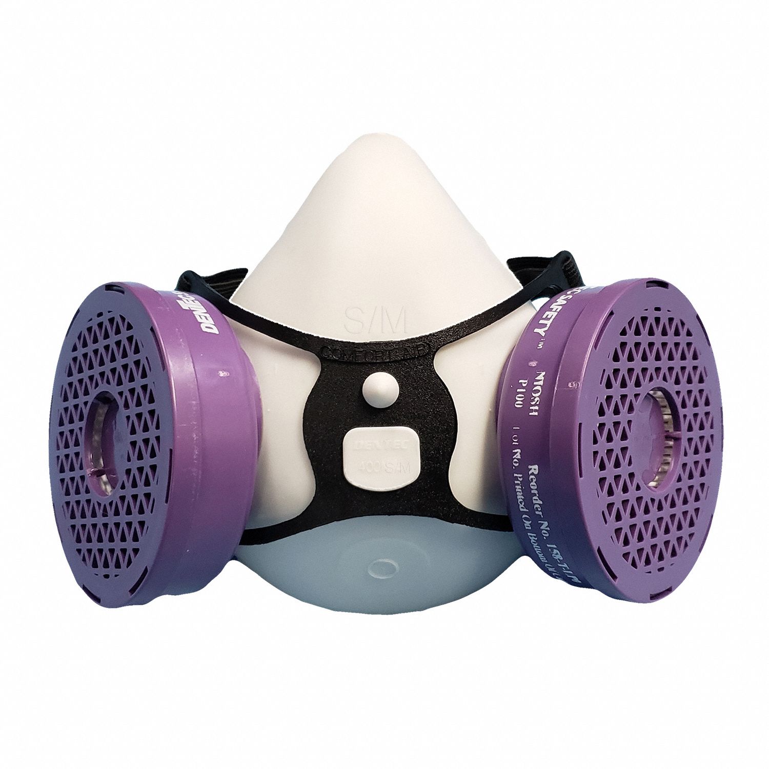 HALF-MASK W/O EXHALATION VALVE, ELASTOMERIC RUBBER, M/L, 3-POSITION ADJUSTMENT