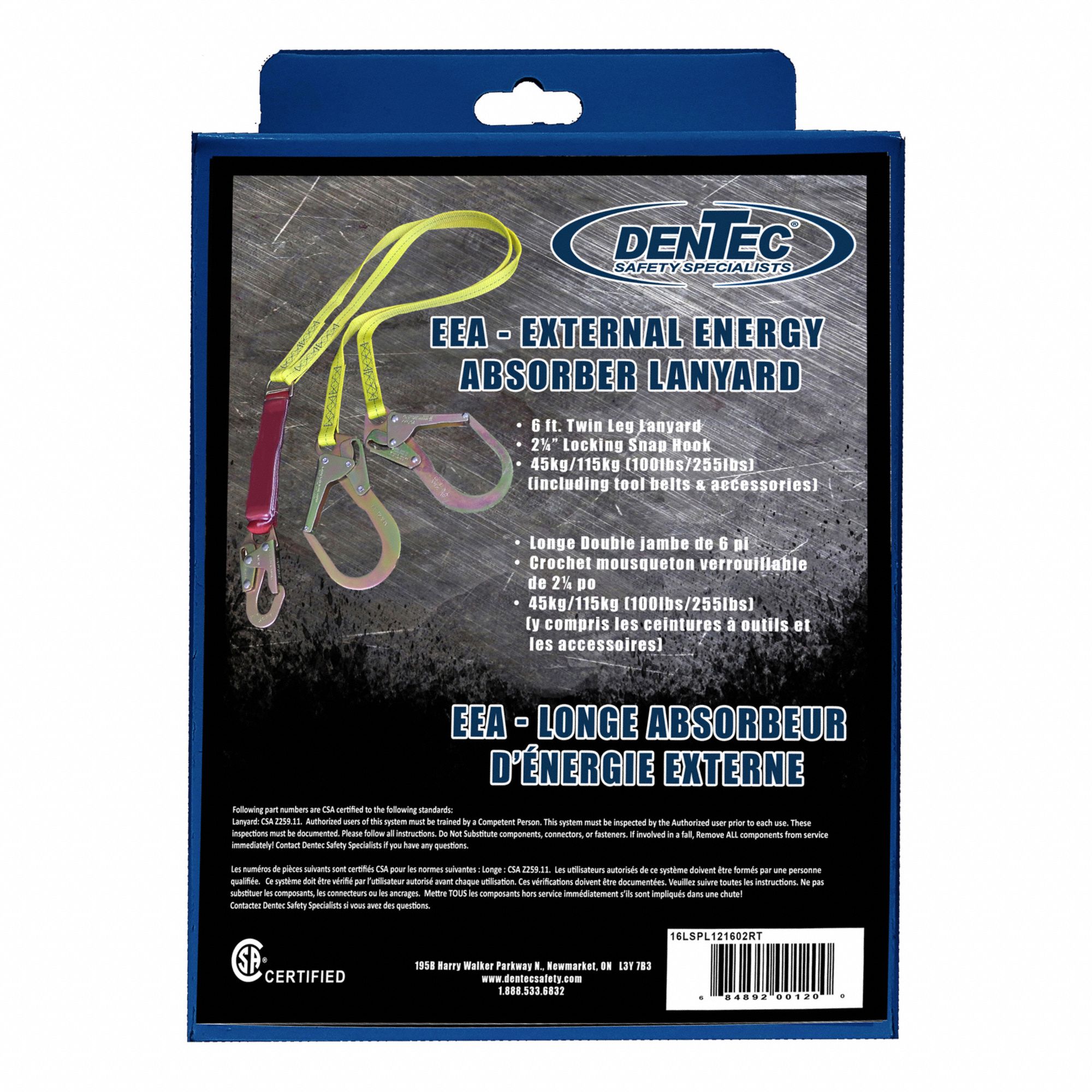TOOL LANYARD,STEEL,YELLOW,255 LB